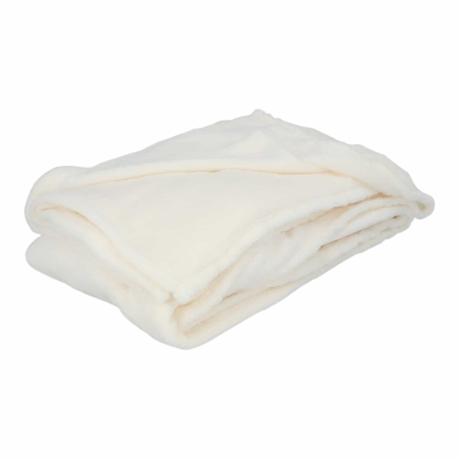4goodz super Zachte en Grote Fleece Plaid - 180x220 cm - Creme