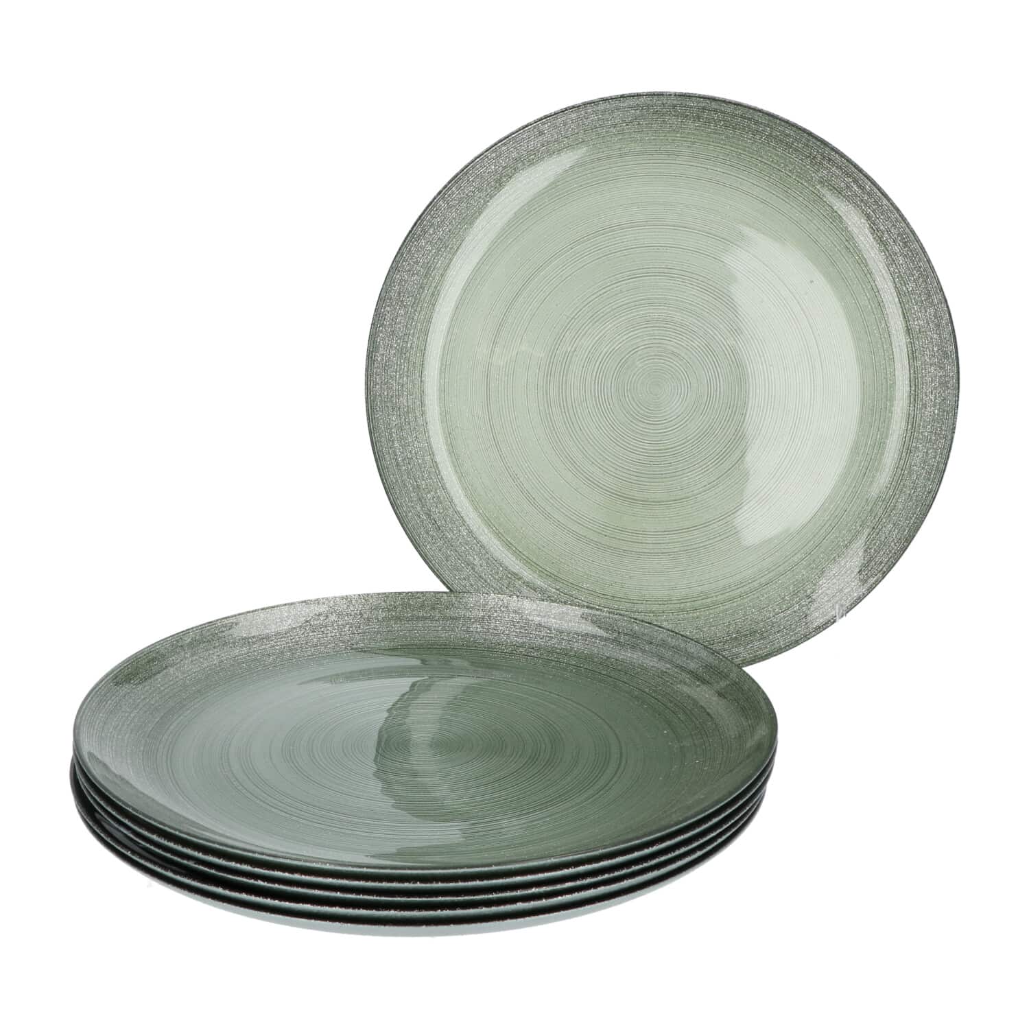 6-persoons Green Jem Servies Glas - 12 delig Servies - Groen