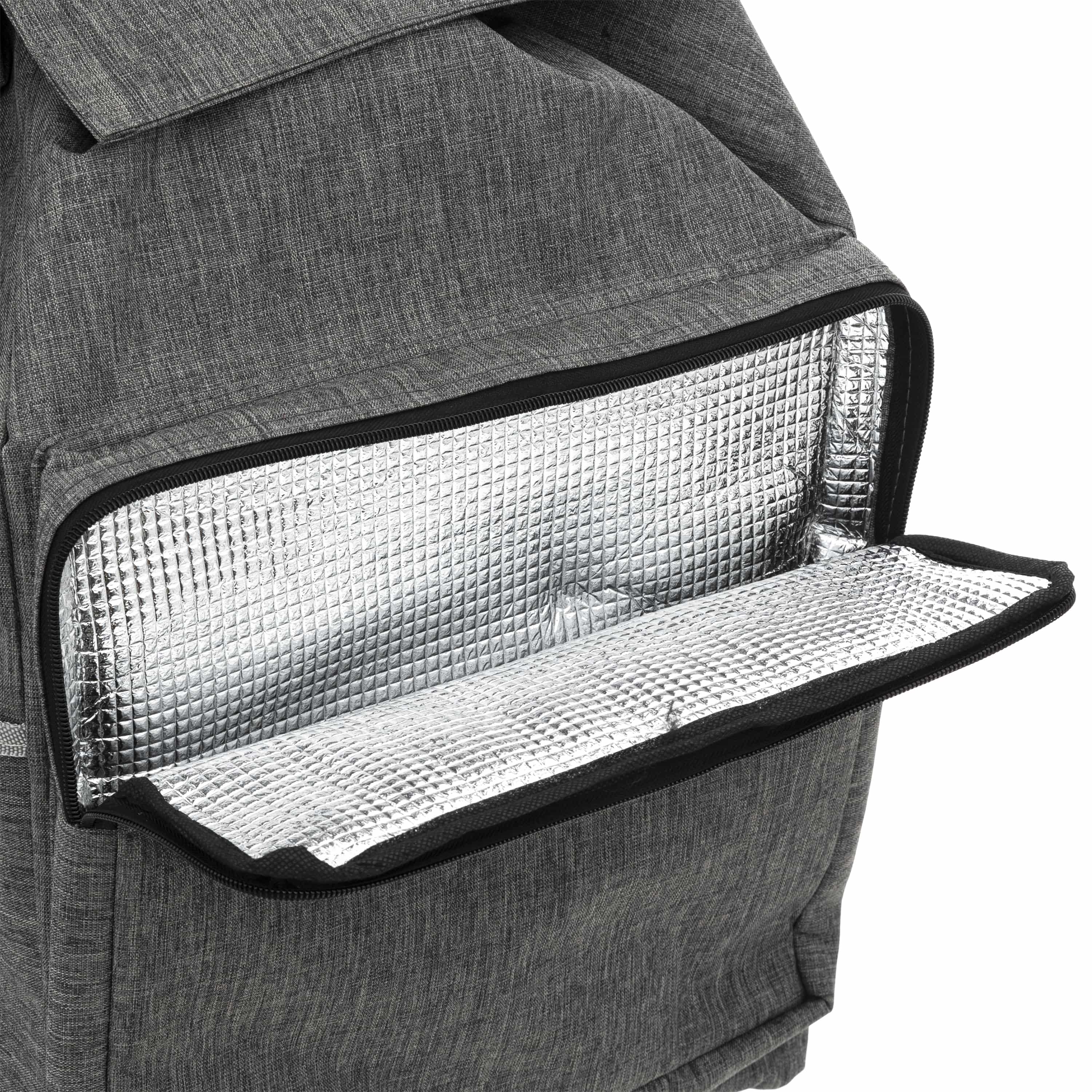 Boodschappenwagen Trappenloper 36 liter met Koelvak - Grijs