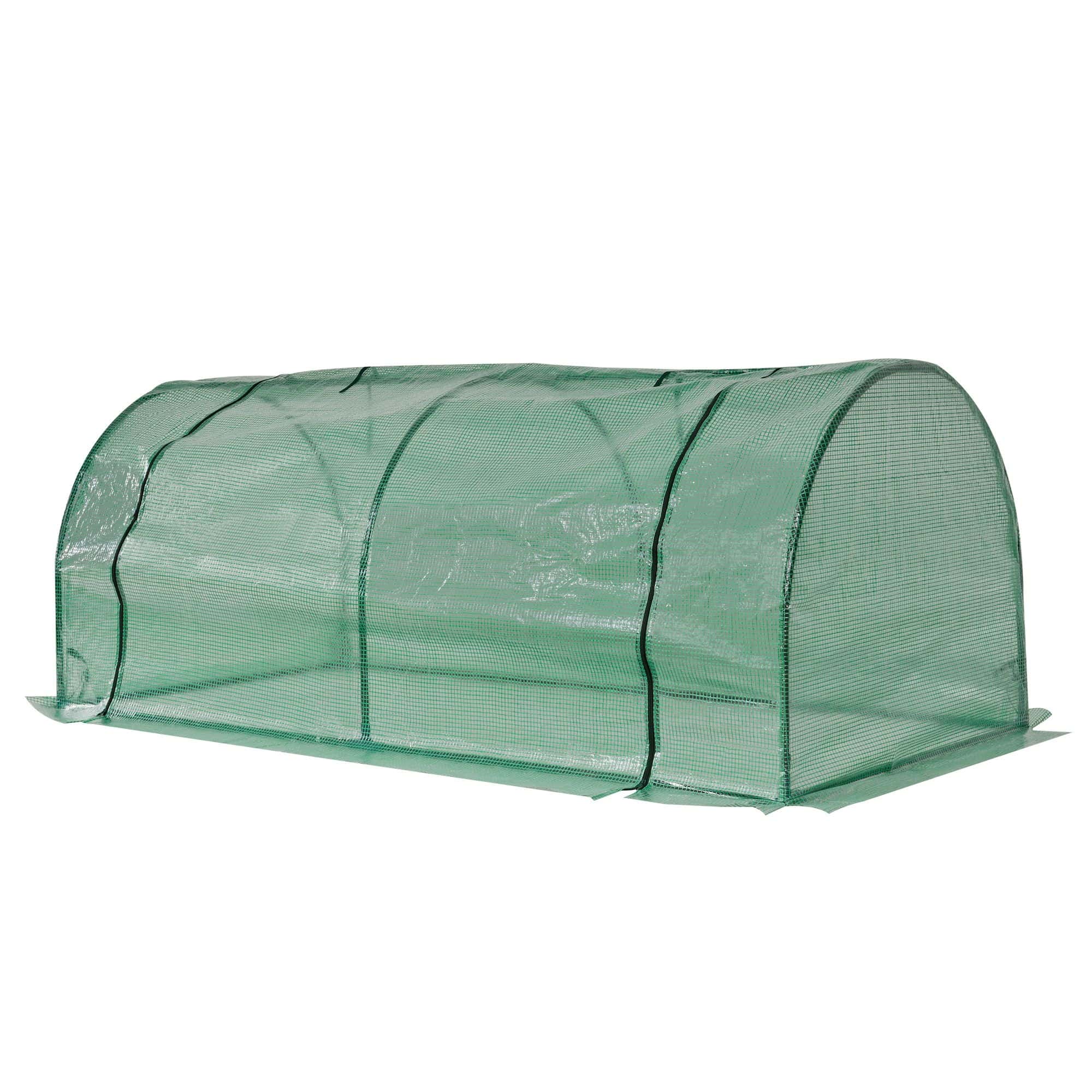4goodz Kweekkas met Ramen 200x100x80 cm - foliekas - Groen
