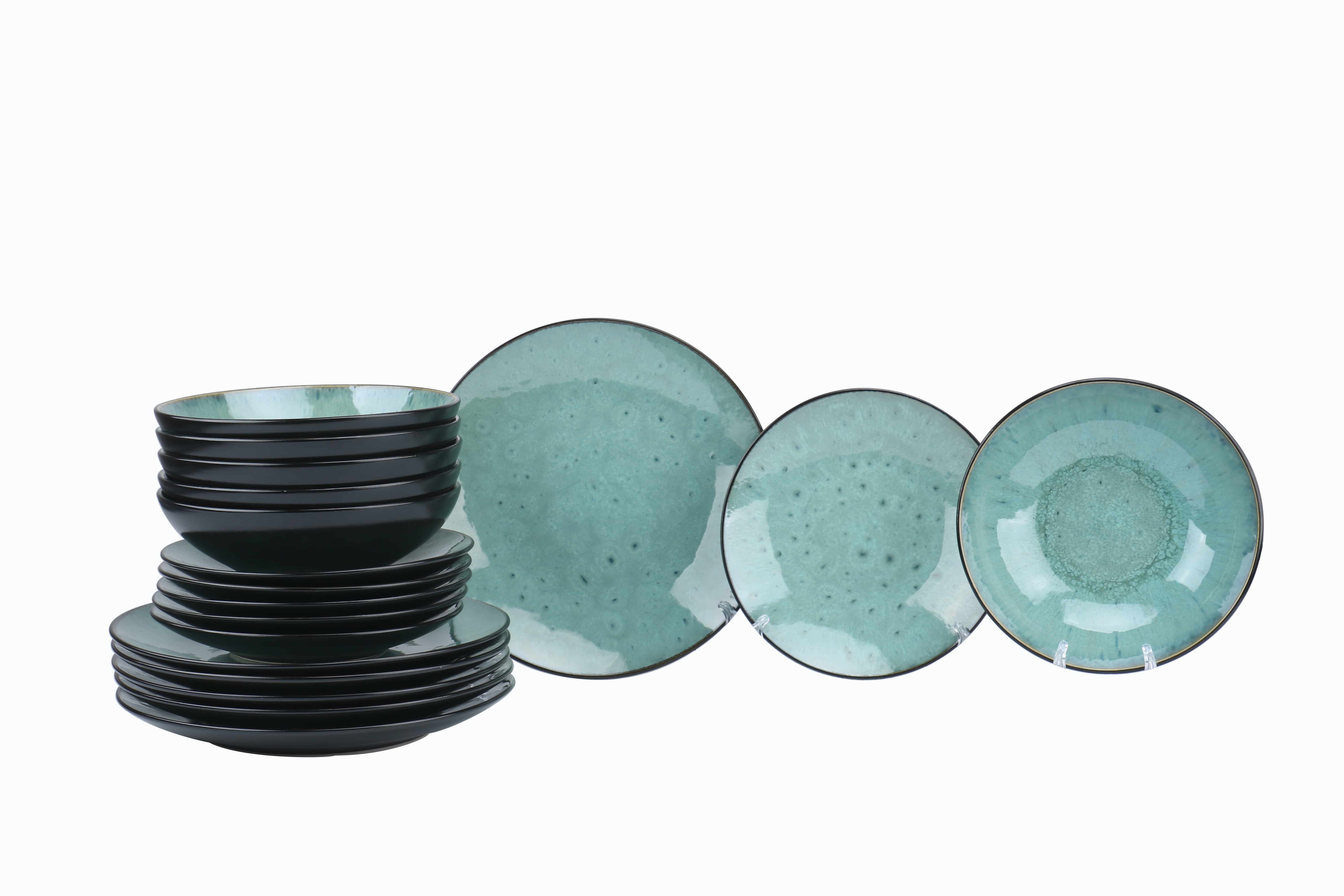 Luzzo® Oland Serviesset 6 persoons - 18 delig - Groen