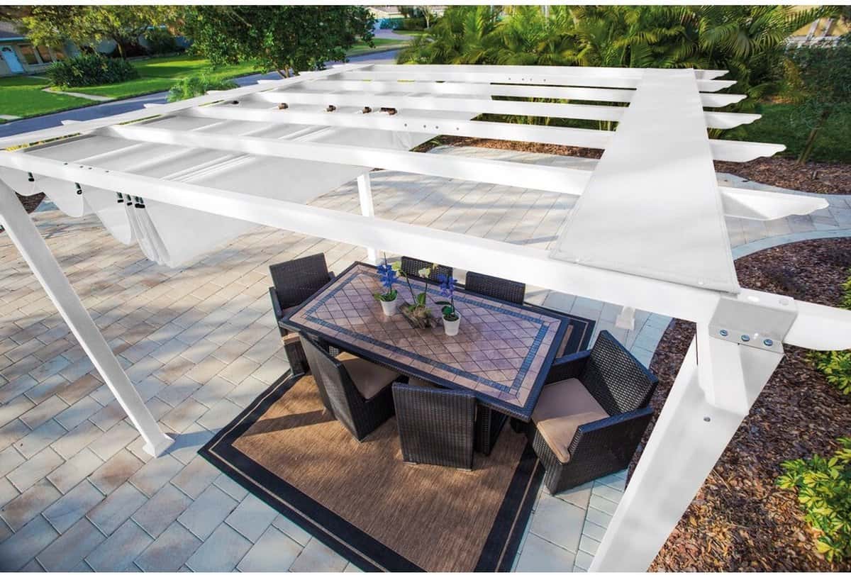 Paragon Outdoor Florida - Aluminium Pergola ST02002 - 350x350 cm - Wit