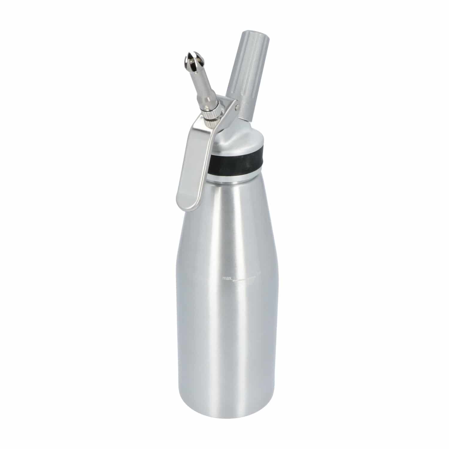 4cookz® aluminium slagroomspuit 1,0 liter - kidde/sifon - RVS mondstuk