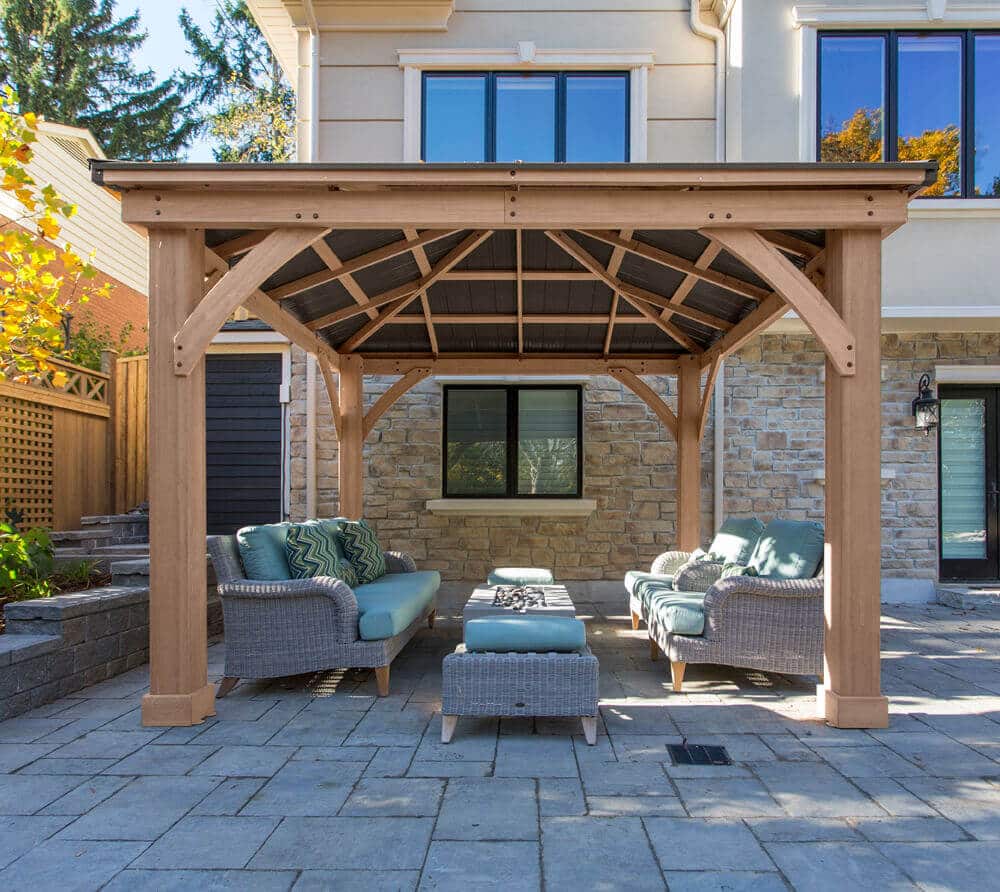 Westmann Paviljoen Yukon 1412 - 366x427x330 cm - Bruin houtlook