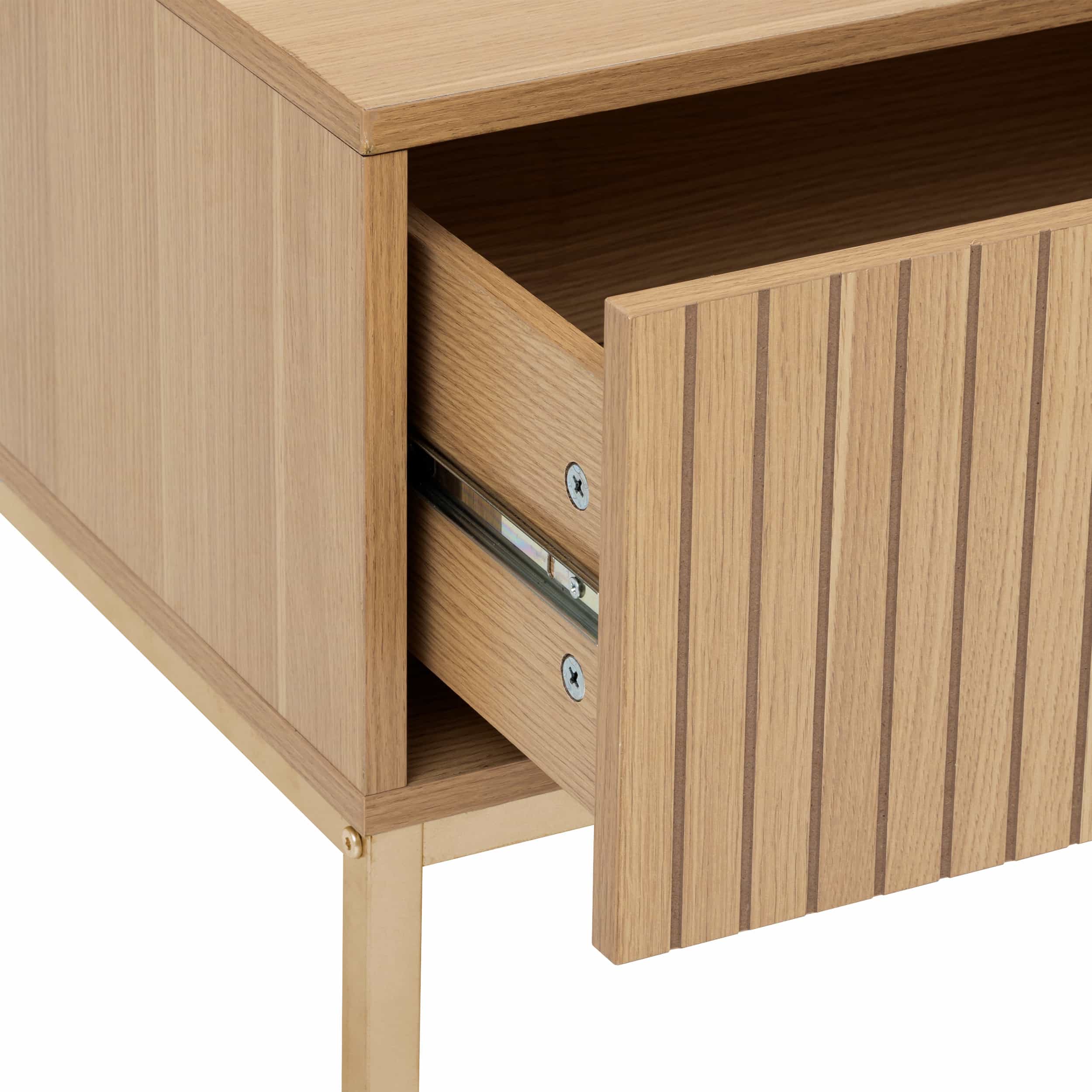 Koffietafel Salontafel Tasso - Houten salontafel met panelen - 50x100x40 cm