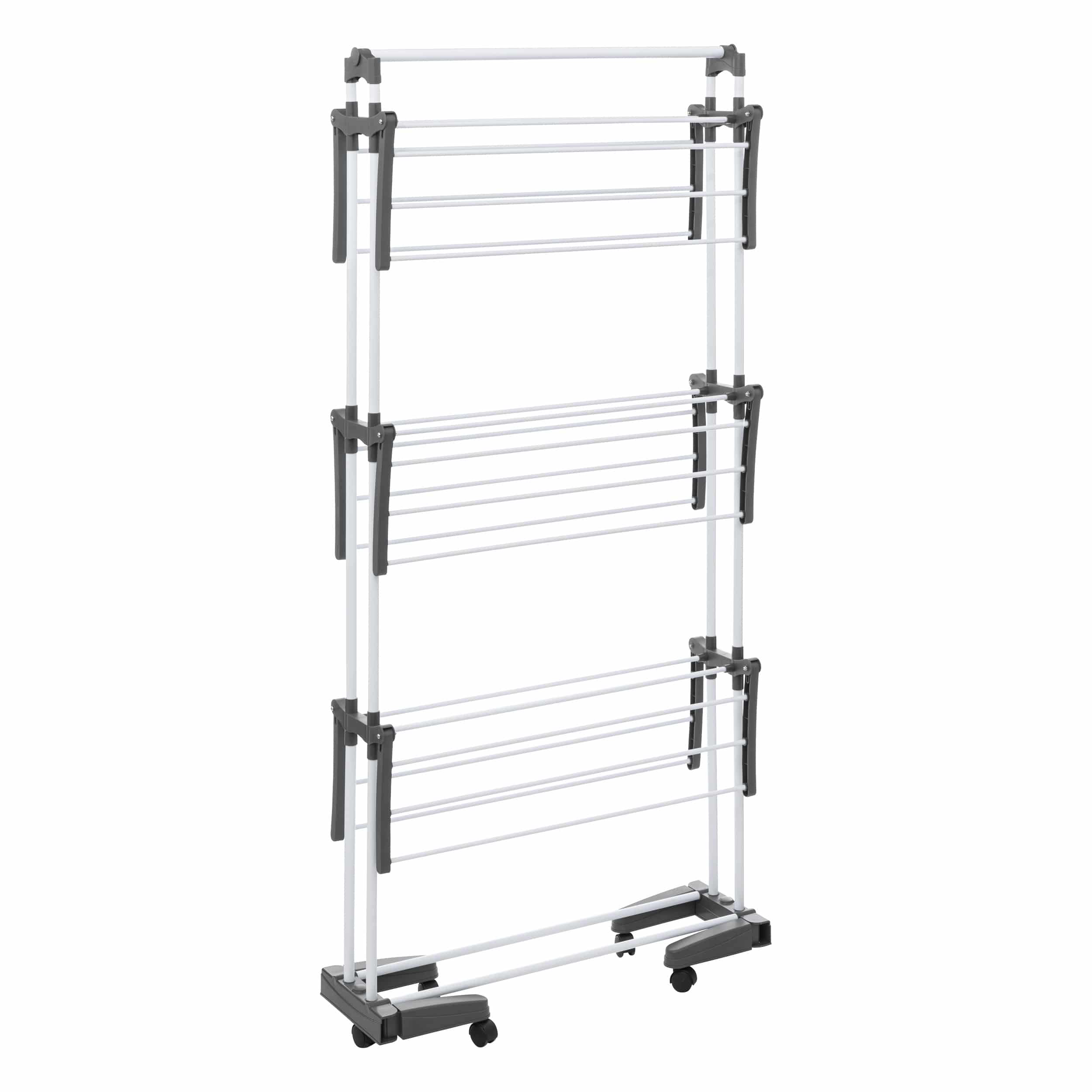 4goodz Droogrek 24 meter Inklapbaar op Wielen 62x125x174 cm - Wit