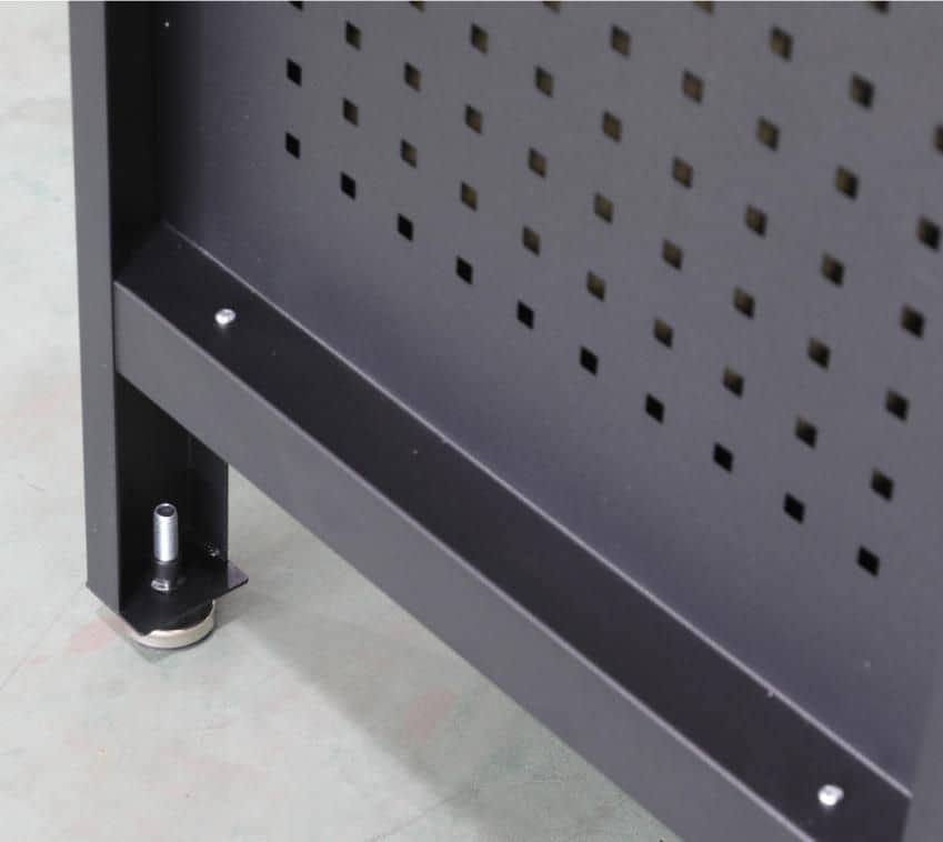 Feistos Werkbank Tito 2 - inclusief geperforeerde wand - 60x120x87cm - Antraciet/zwart