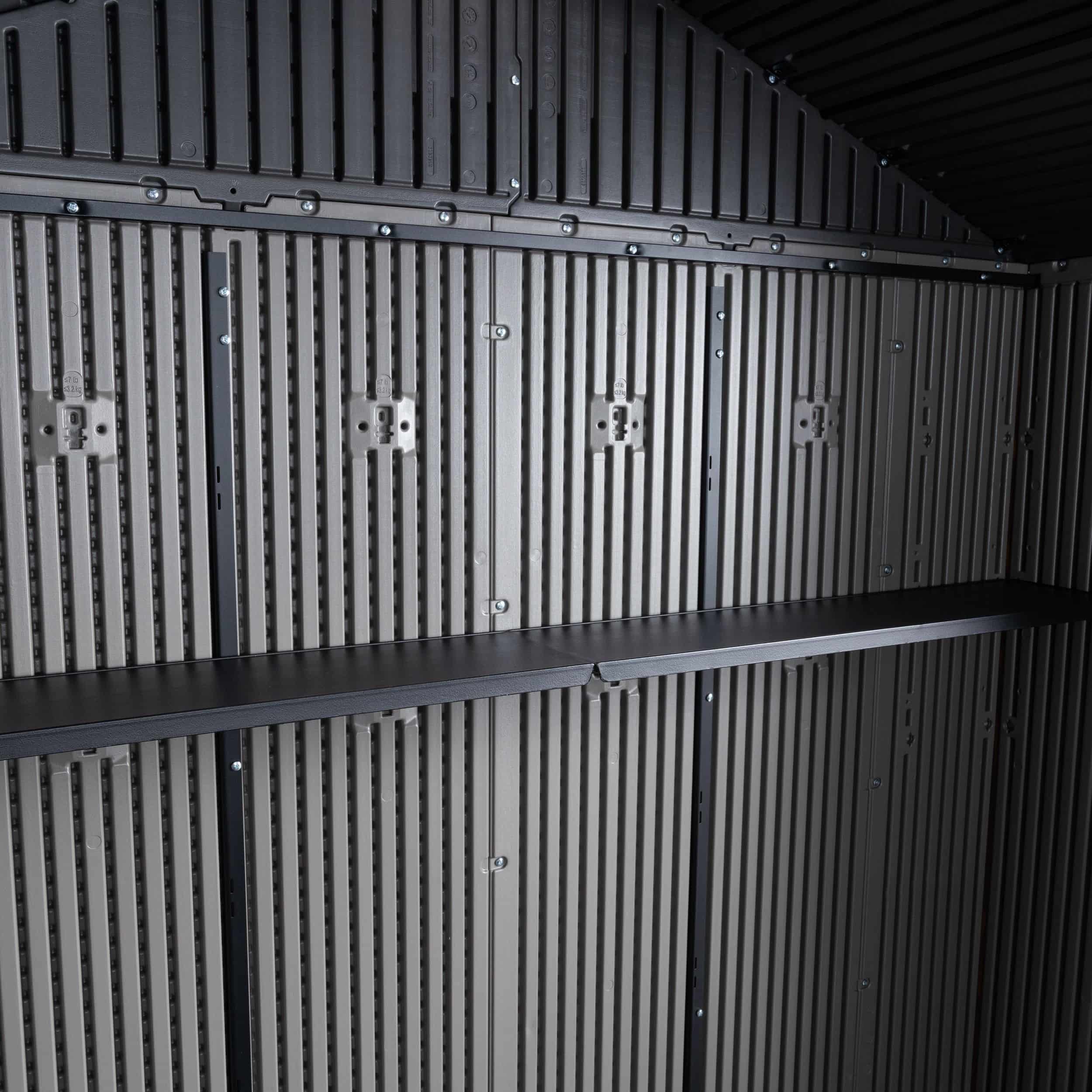 Lifetime® Kunststof Gereedschapsschuur Pluto - 206x350x225 cm - Grijs