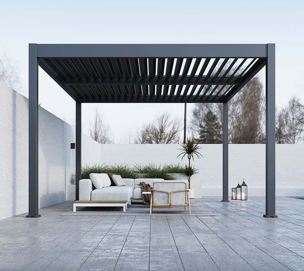 Paragon Outdoor Aluminium Paviljoen Grand Tuscan Lamellendak - 3,7x4,3 meter