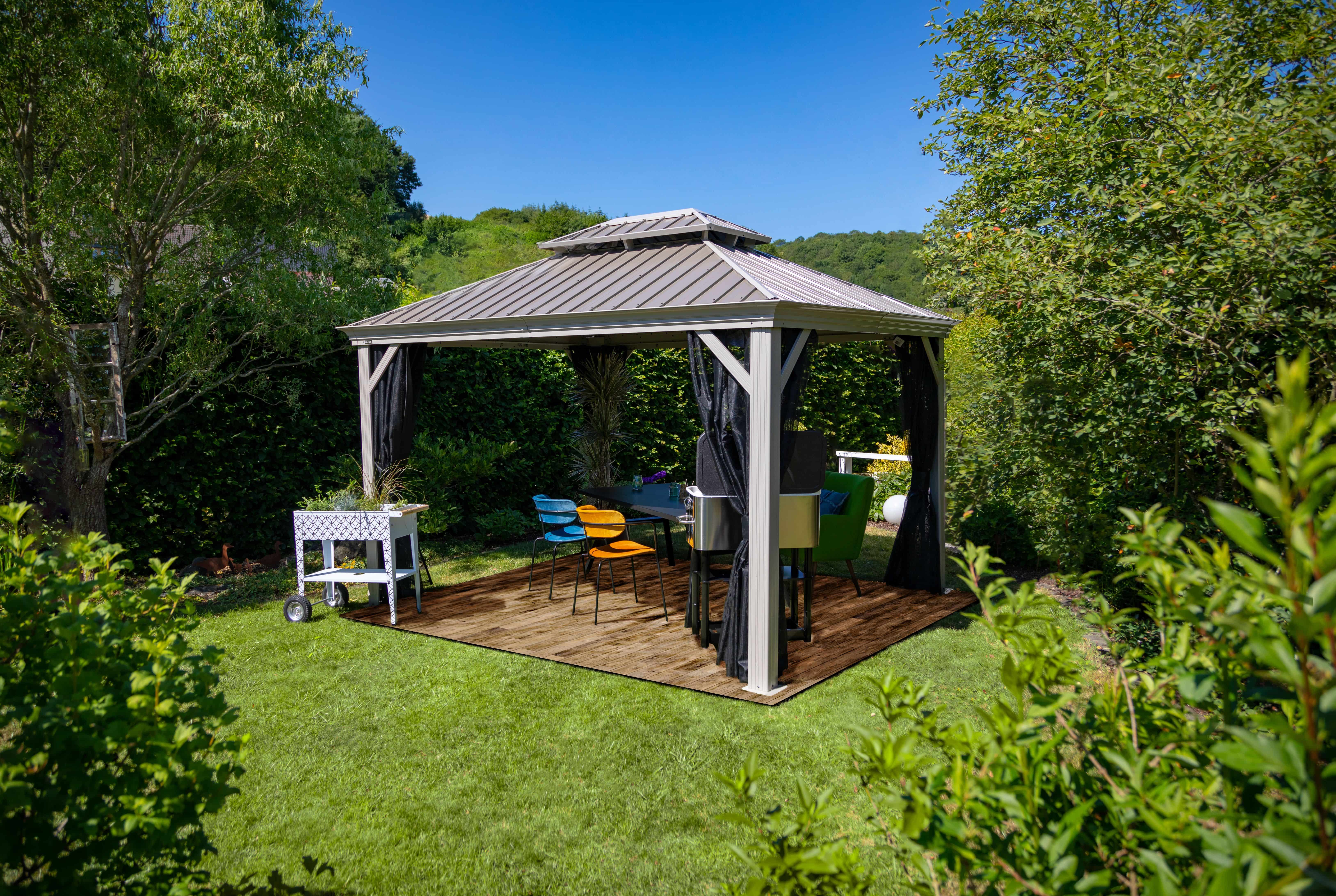 Sojag Paviljoen Pergola Messina 483x363 cm - Champagnekleurig
