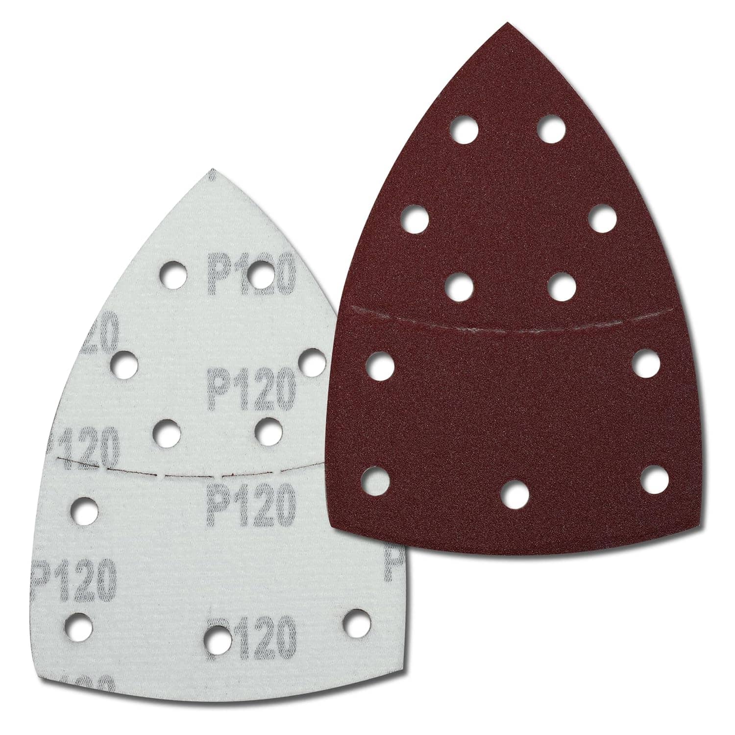 Rodopi® 100x Korrel 240 Multi-Schuurpapier Driehoek 105x152 mm - Industrieel