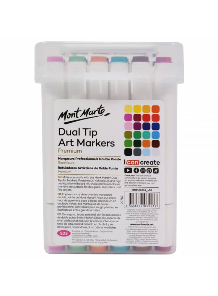 Mont Marte® premium dual tip markers 24 stuks