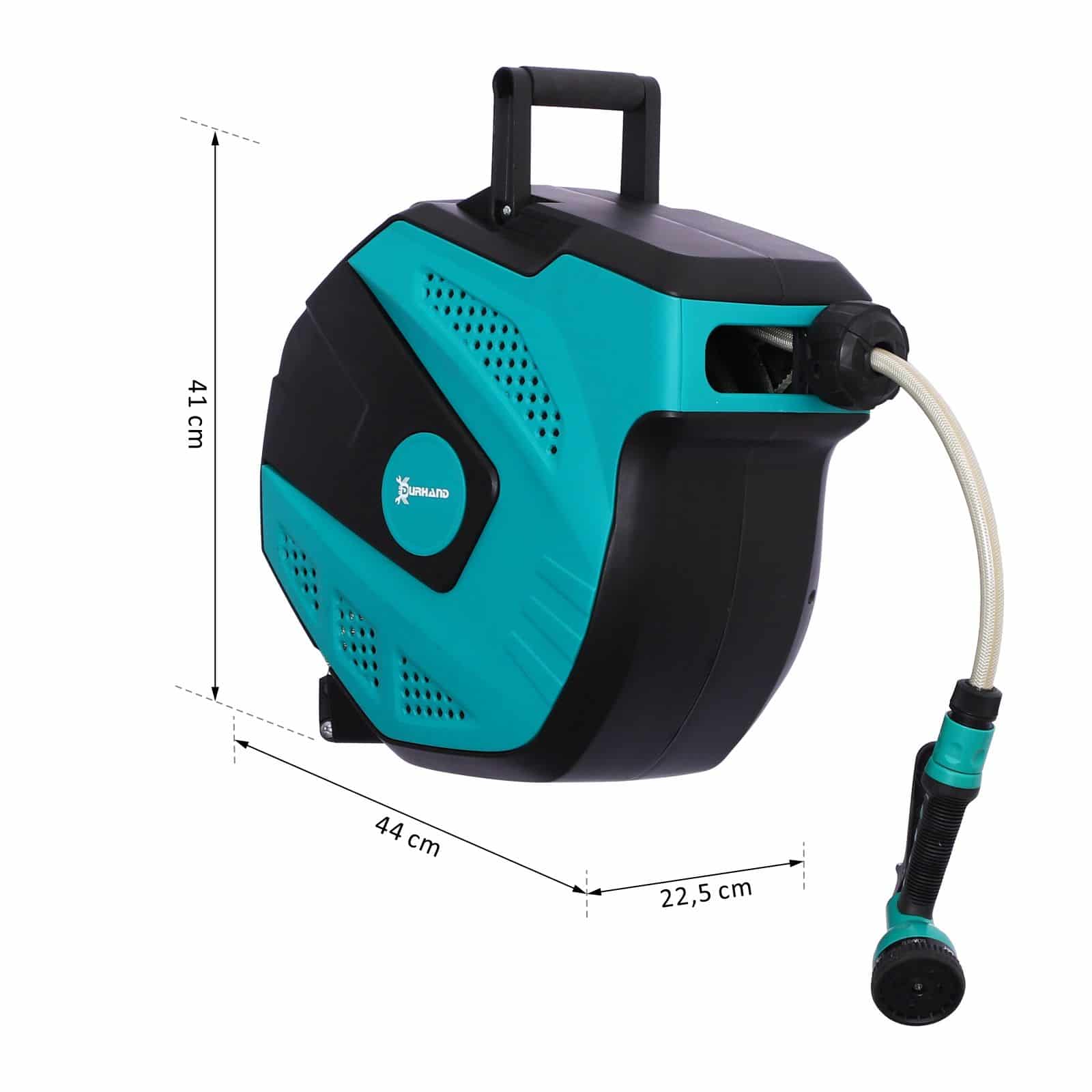 4goodz Wandslangenbox 15 mtr Tuinslang Haspel Autom. - Zwenkbaar 180°
