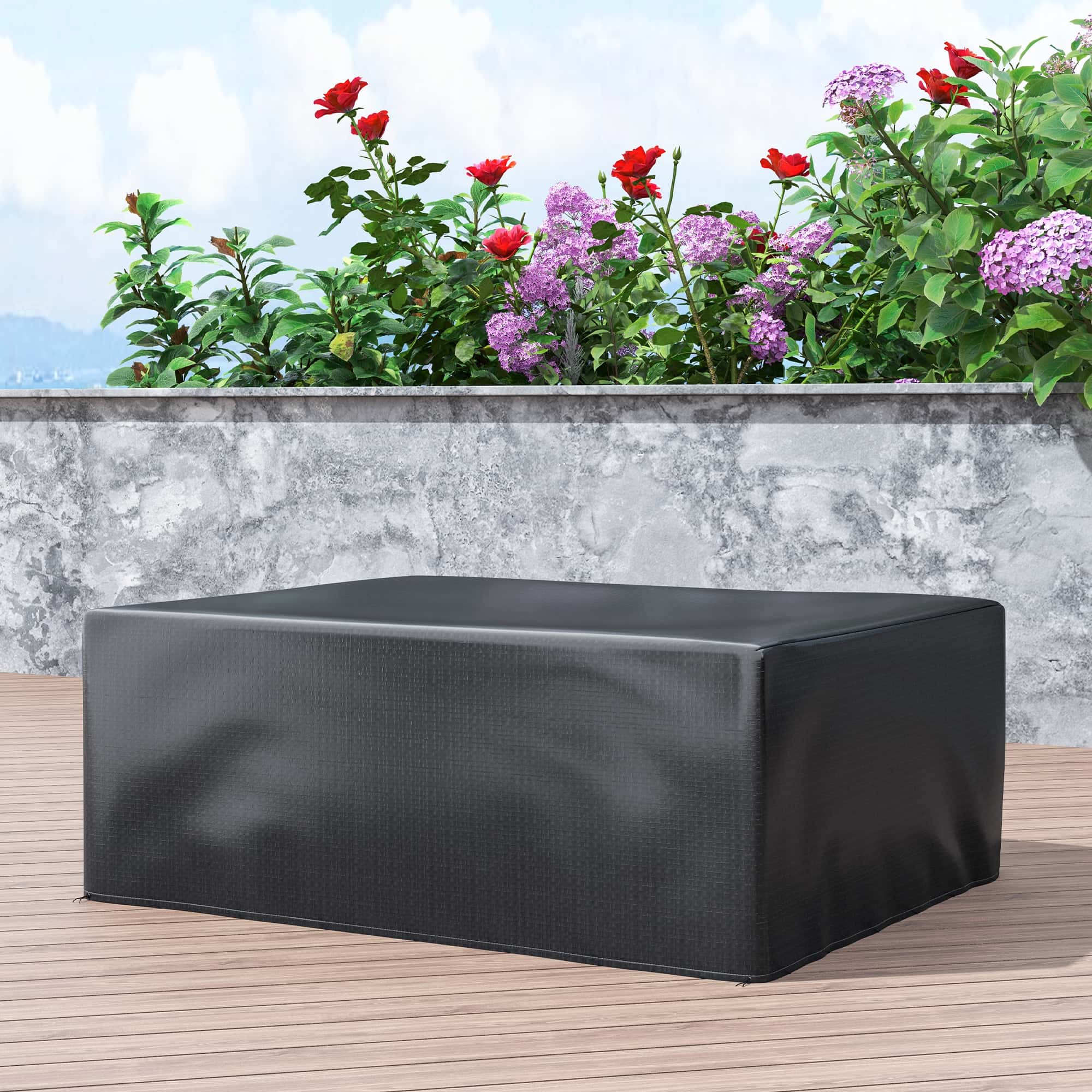 4goodz Afdekhoes voor tuinmeubelen winterbestendig 235x190x90 cm - zwart