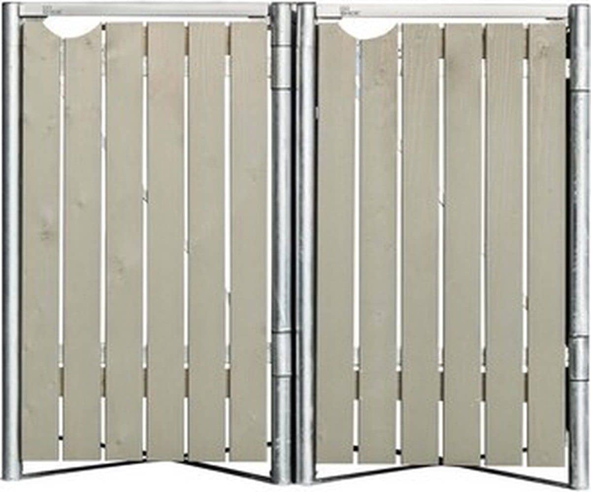 Hide® Containerombouw 2 afvalcontainers HD02406 - Kliko ombouw Hout /Staal