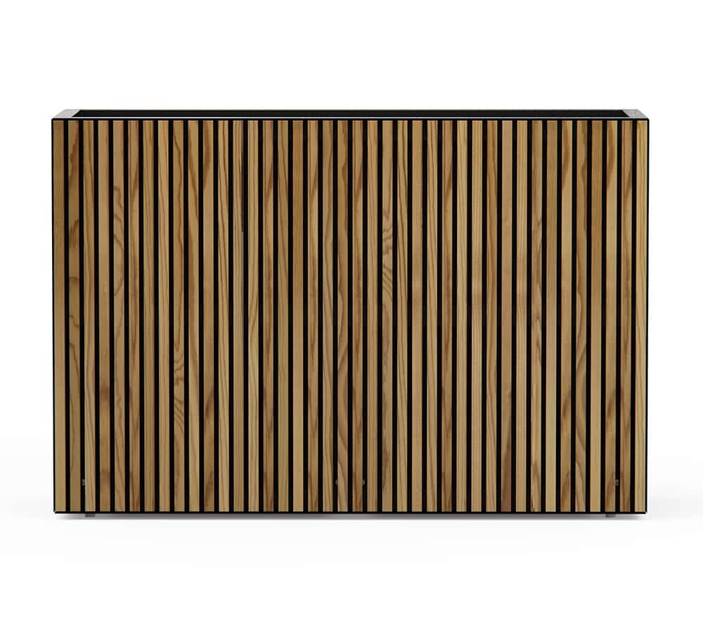 Herstera Garden Plantenbak Cube XL - 120x40x80 cm - Antraciet/Houtlook
