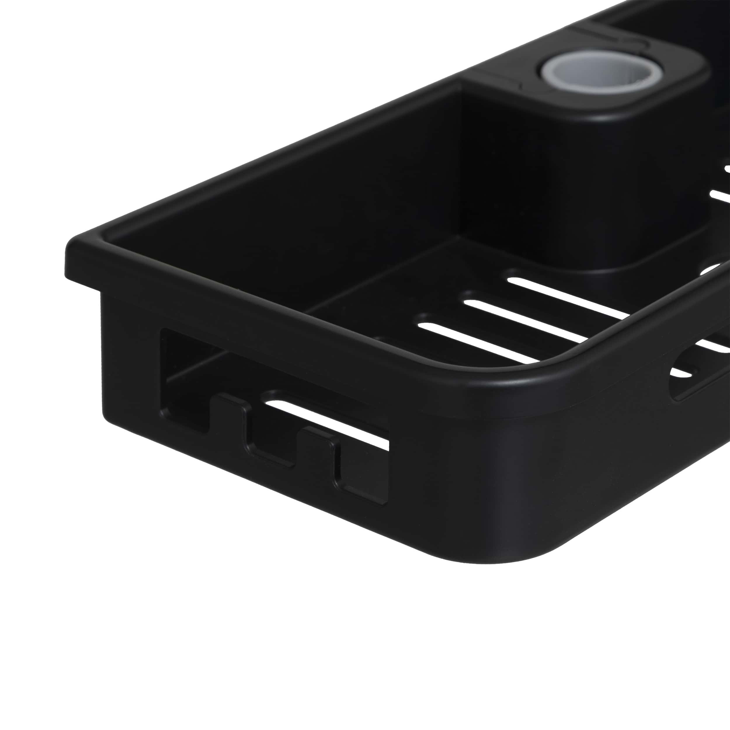 4bathroomz® Doucheplank Flaconhouder Universeel Douchestang - Zwart