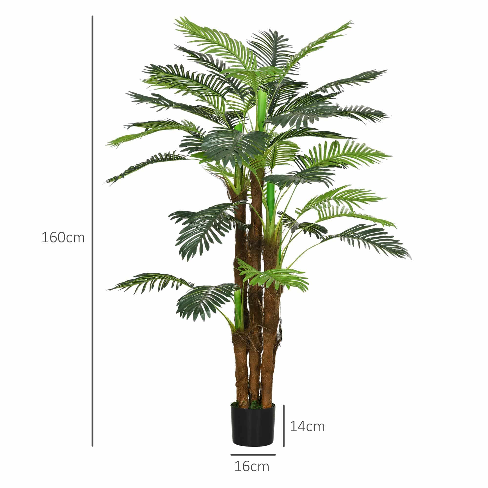 4goodz Kunstplant Kunstpalm 160 cm met 36 Takken