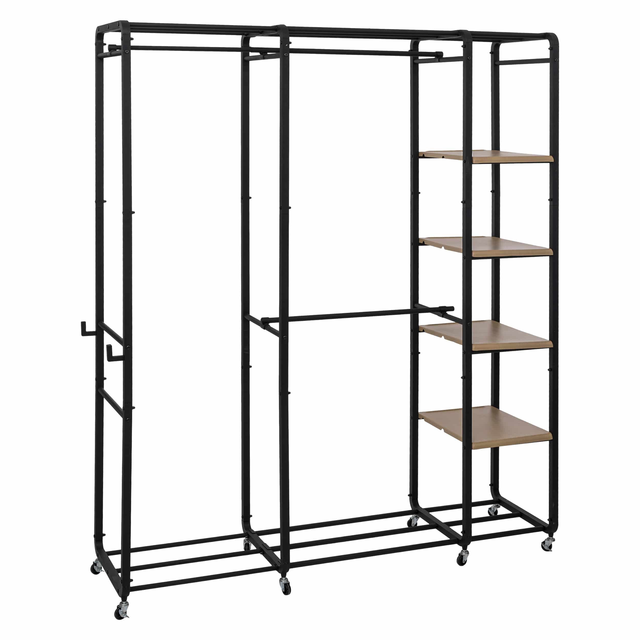 4goodz set 2st planken tbv kledingrek verstelbaar bruin