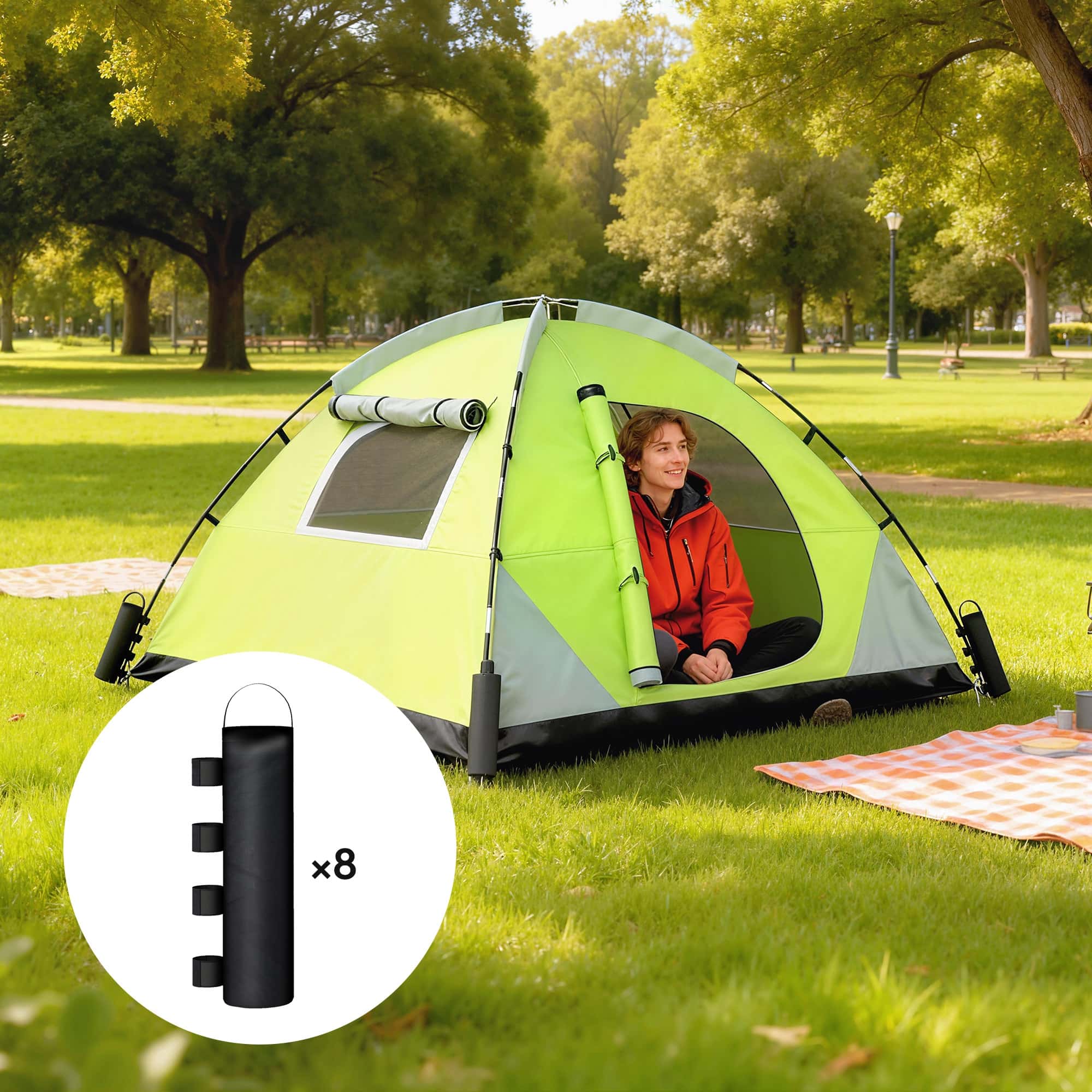 4goodz 8 stuks Partytent Verzwaring gewichten - 5 kg per stuk/40 kg totaal