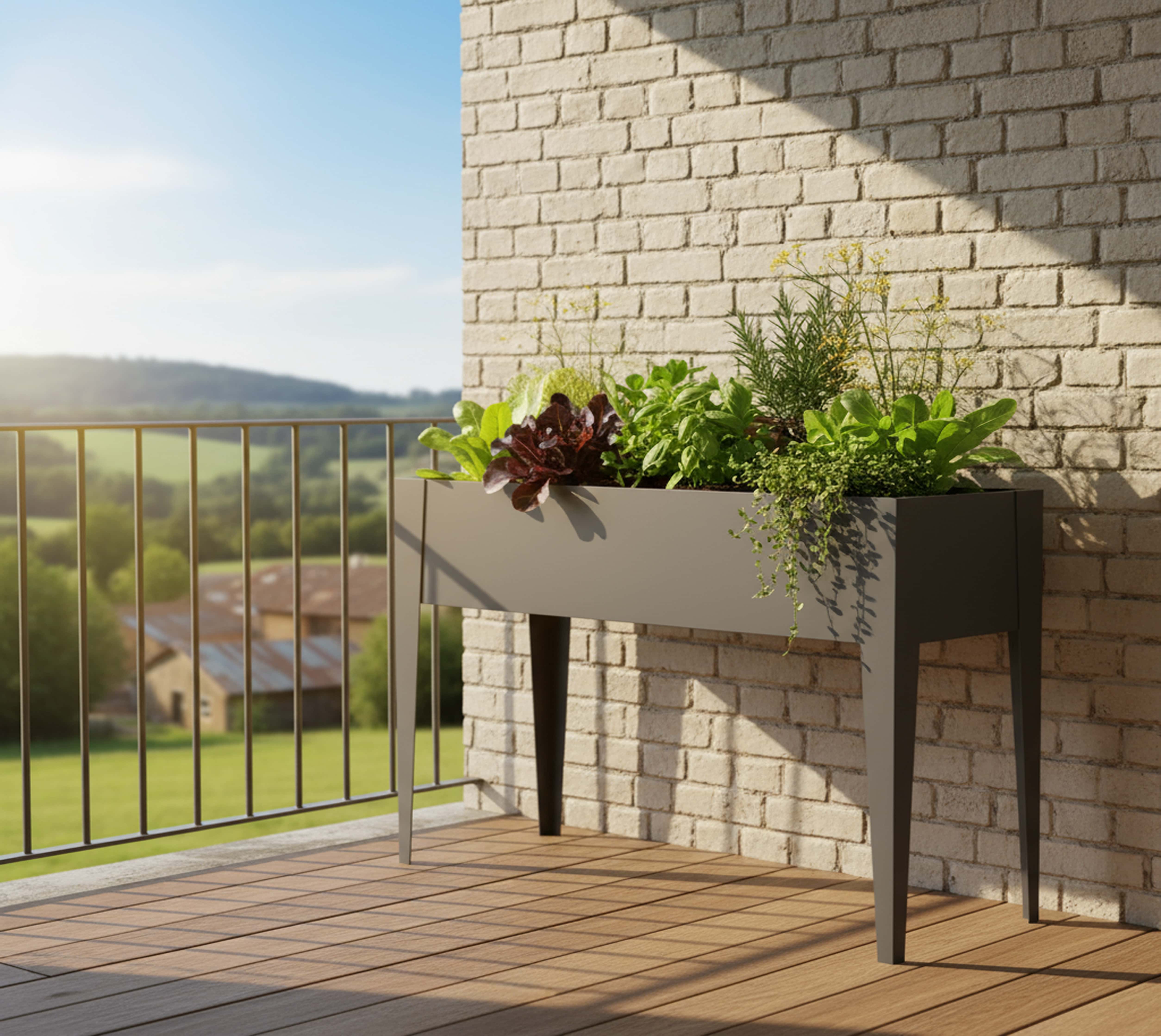 Westmann Vedura M - Metalen Verhoogde Plantenbak 30x100x80 cm - Grijs
