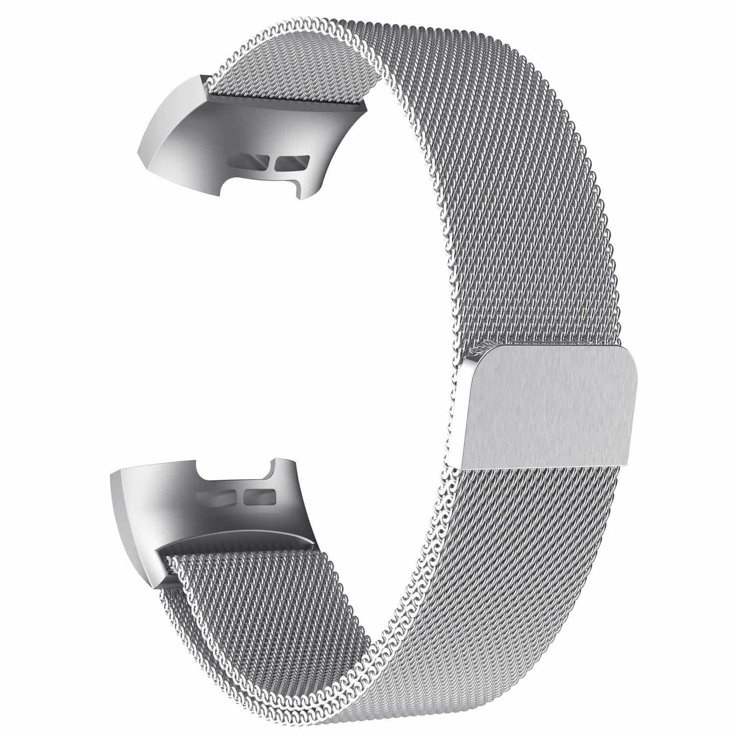 4mobilez® Fitbit Charge 3 horlogeband Milanese Silver - magneetsluiting