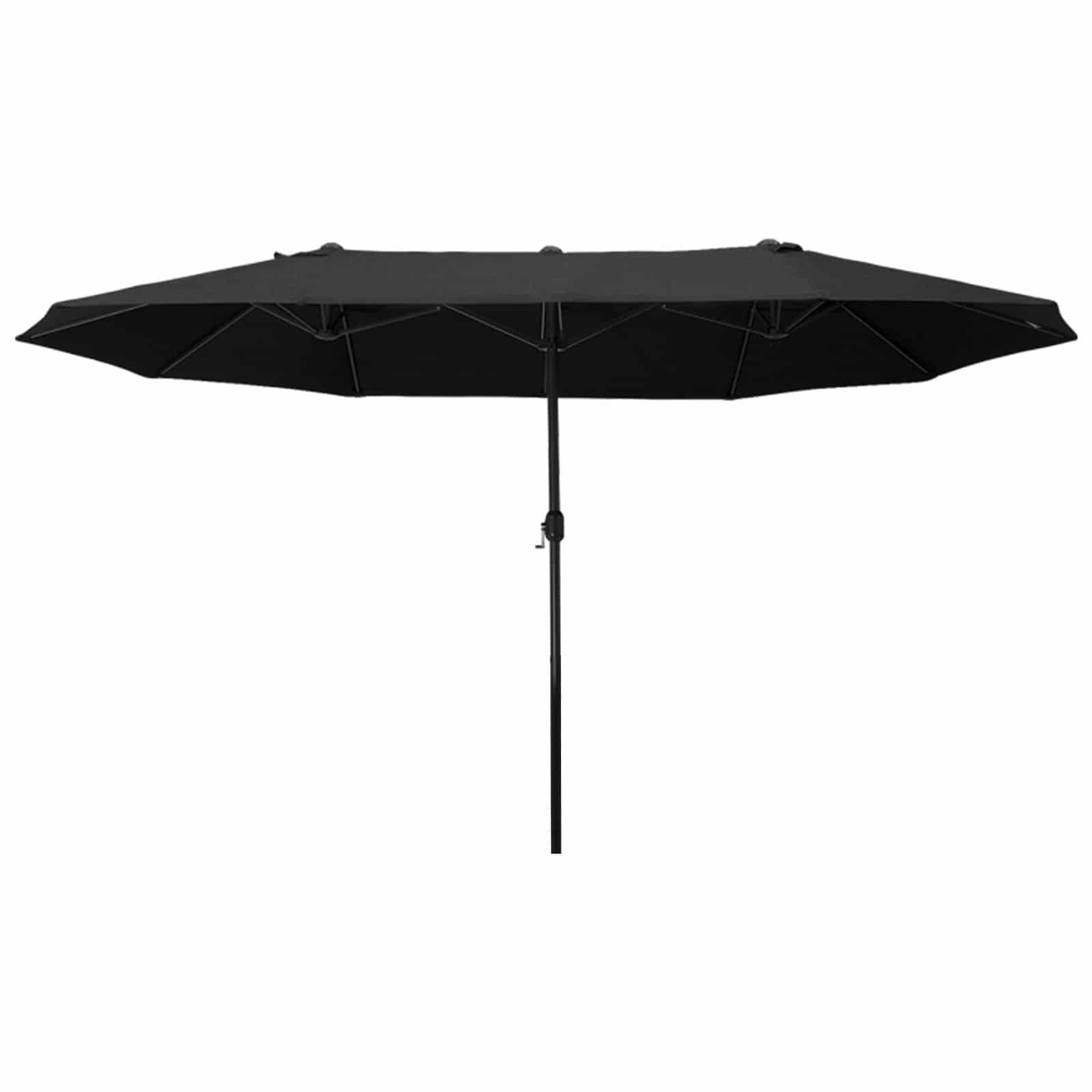 4goodz Duo-parasol 460x270 cm - brede XL Parasol - Zwart