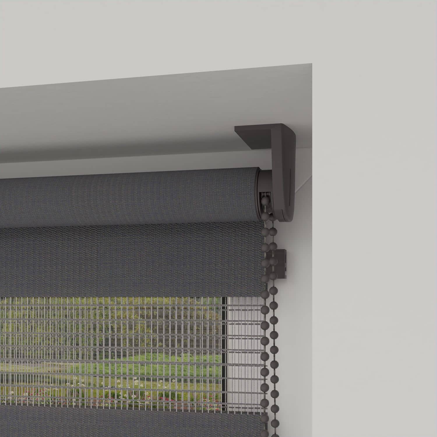 4goodz Duo Rolgordijn Easy Lichtdoorlatend 60x250 cm - Donkergrijs
