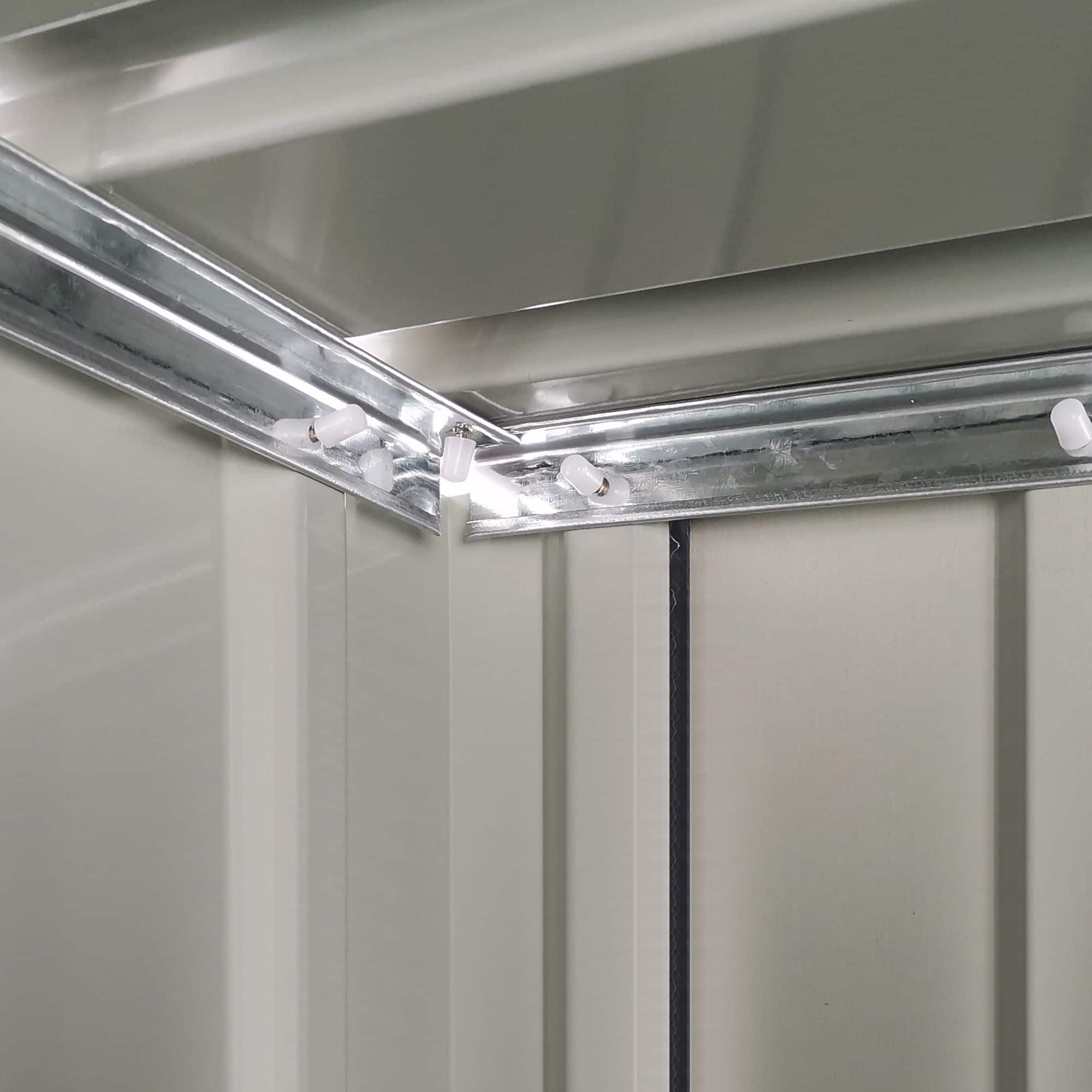 4goodz Stalen Tuinkast Balkonkast 84x142x189 cm - Grijs