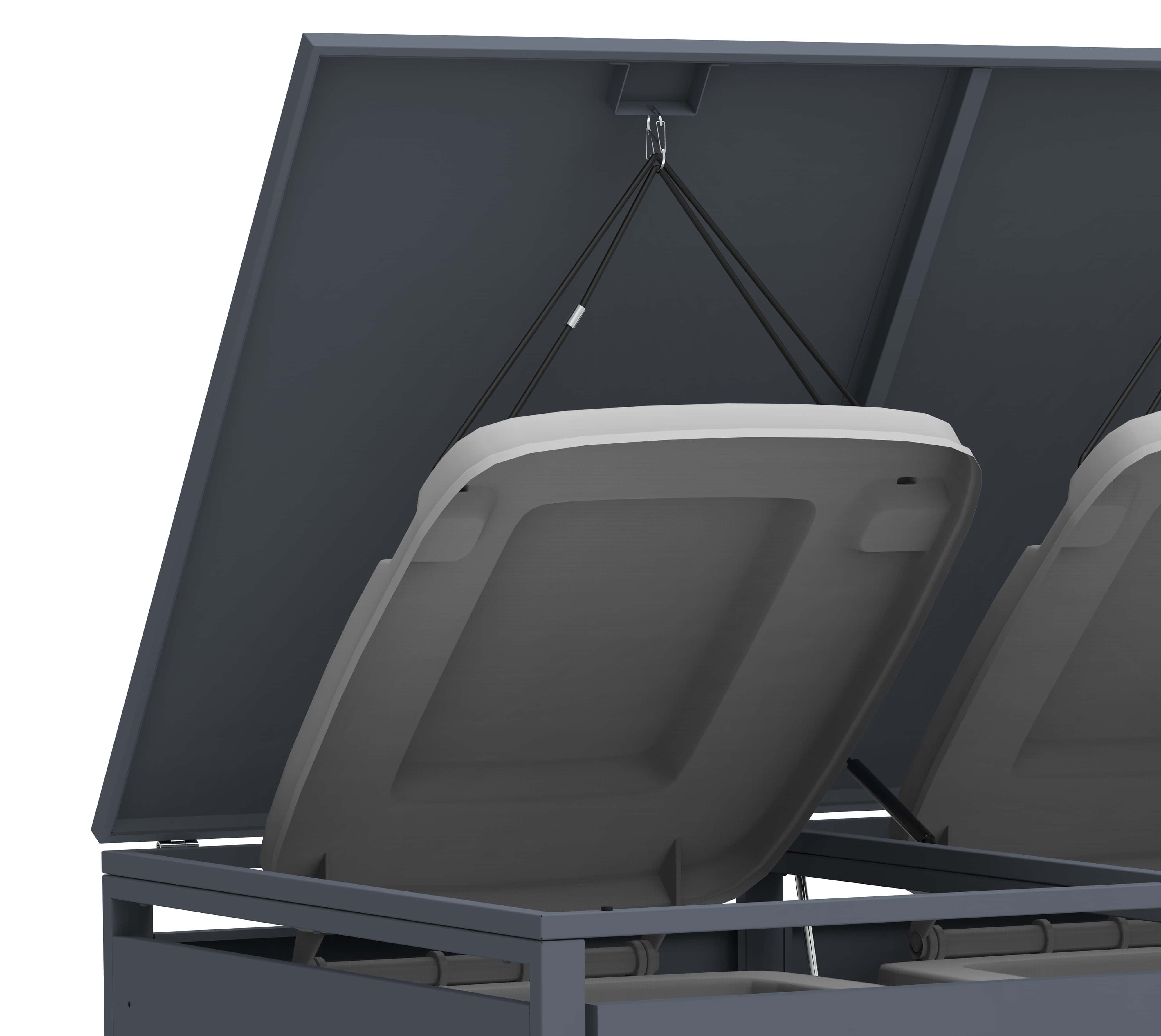 Westmann Pedura-2 Metalen Containerombouw met Pedaal bediening - 2 kliko's - Antraciet