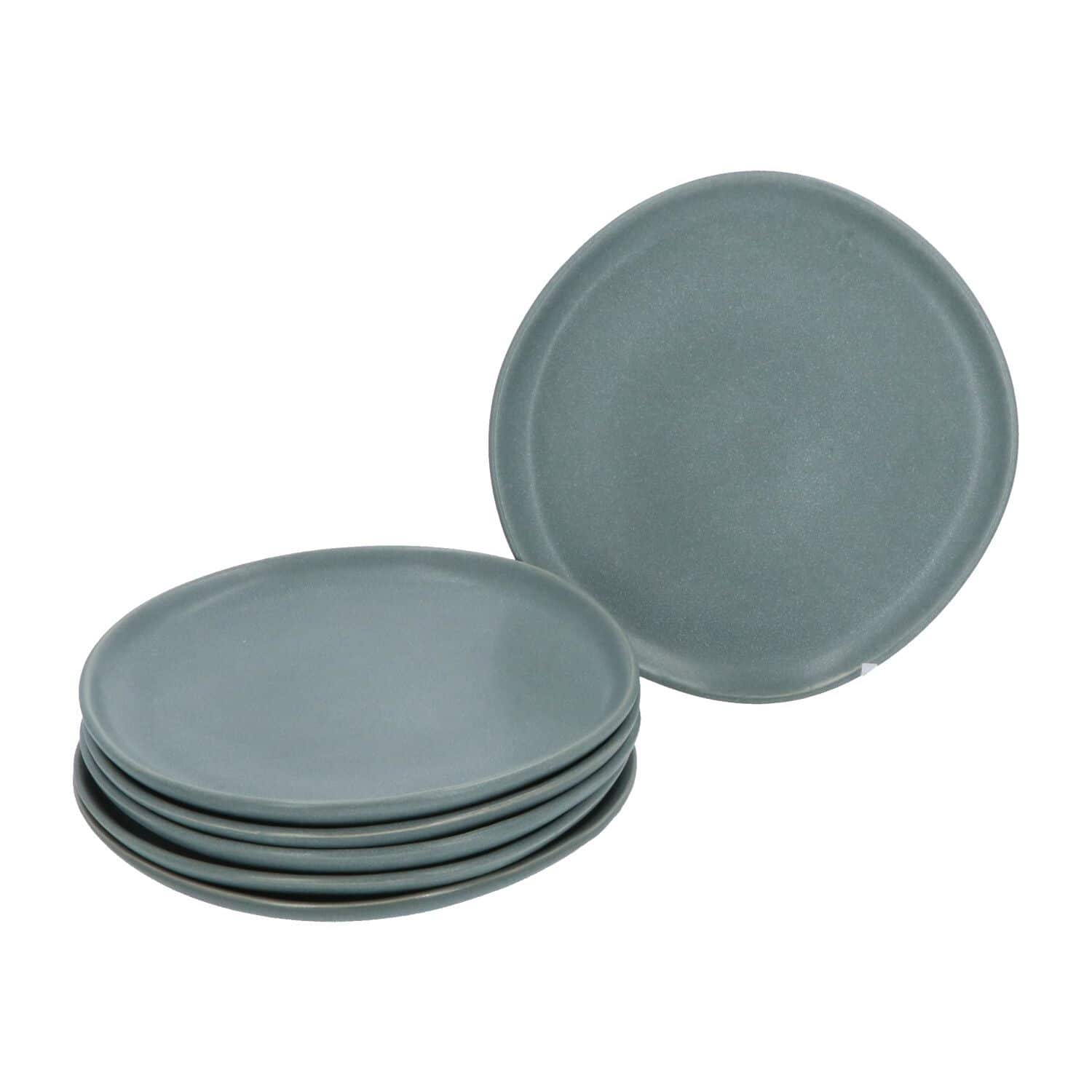 Aardewerk Servies Spring Grey 6 persoons 18-delig - Grijs