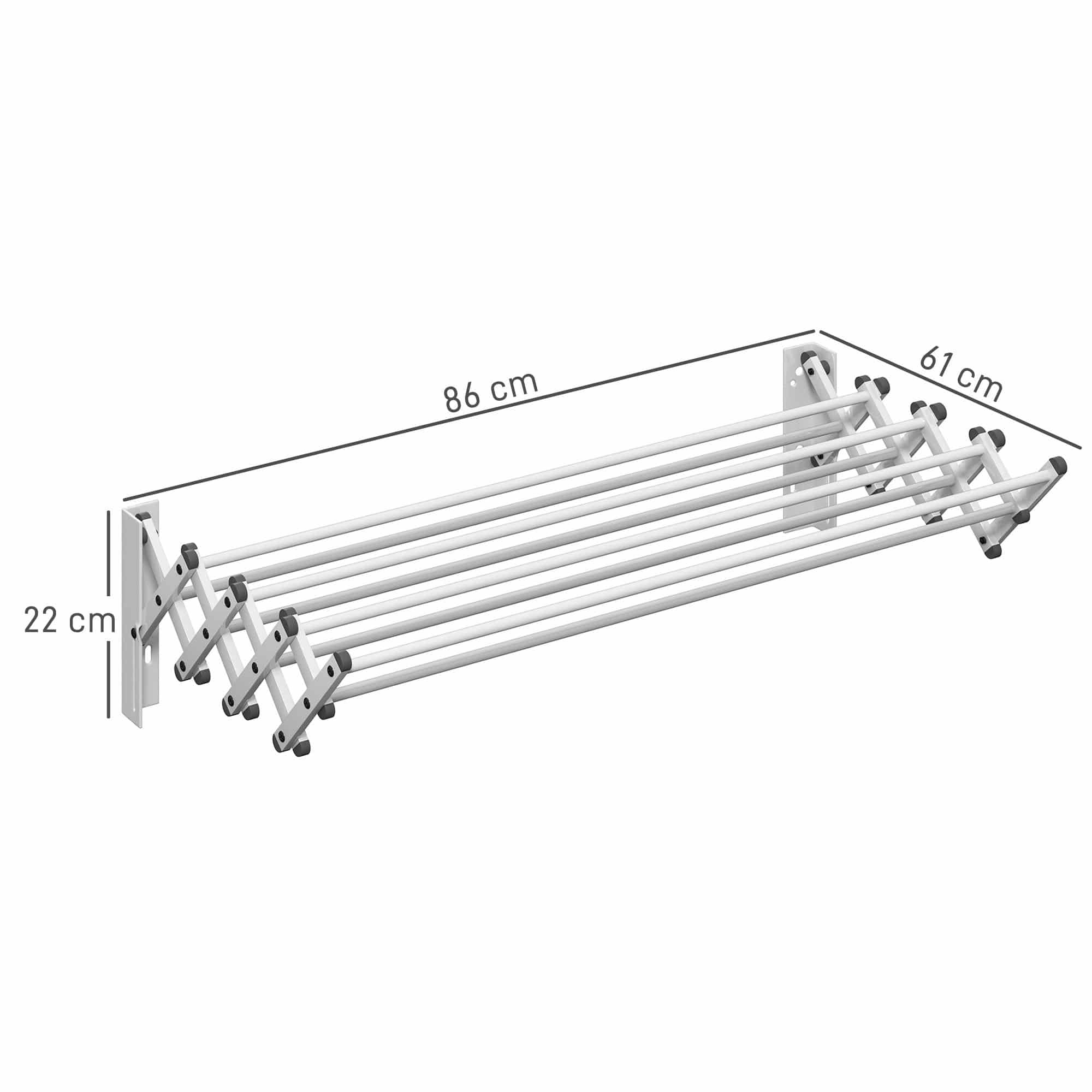 4goodz Wanddroogrek Ruimtebesparend Droogrek van Aluminium