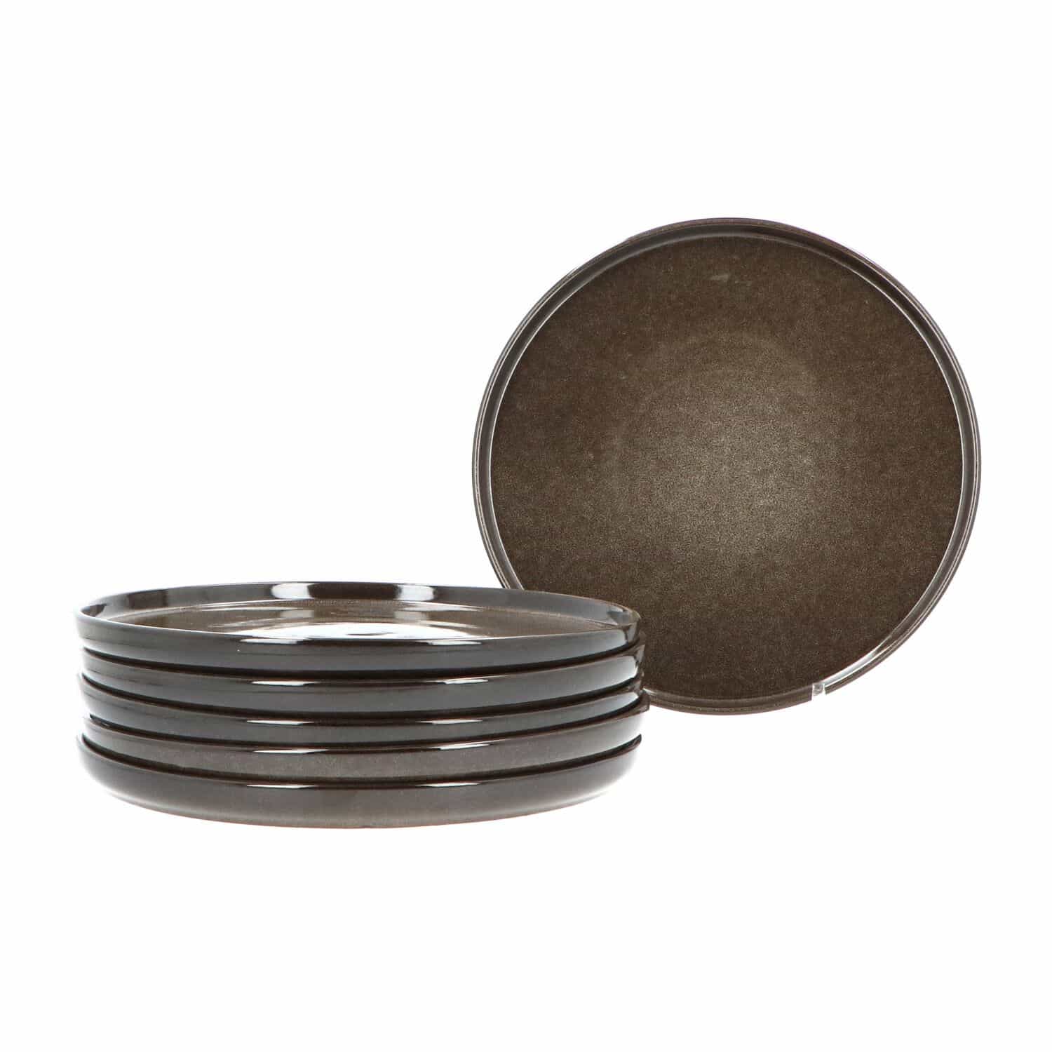 6 persoons 18-delig servies Terre Bruin Geglazuurd Keramiek 6 persoons 18-delig servies Terre Bruin Geglazuurd Keramiek