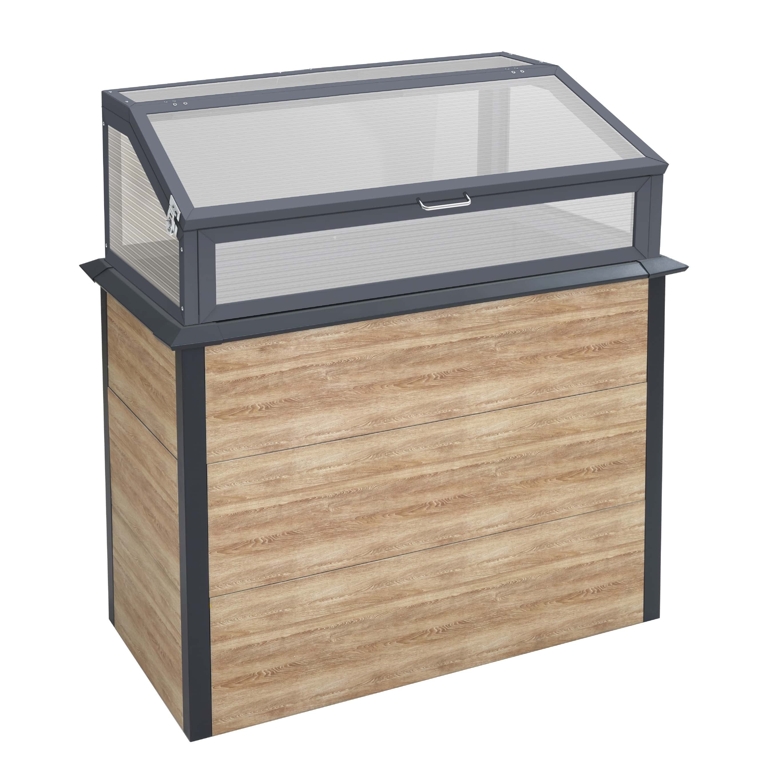 Westmann Primus Plus M - Verhoogde Kweekkas 100x50x113 cm - Houtlook