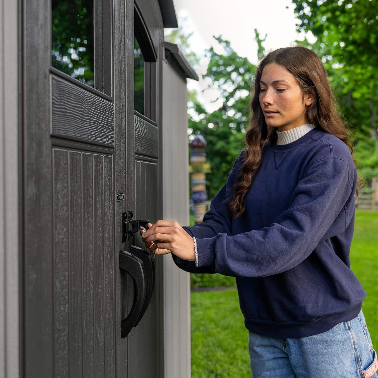 Lifetime® Kunststof Gereedschapsschuur Pluto - 206x350x225 cm - Grijs