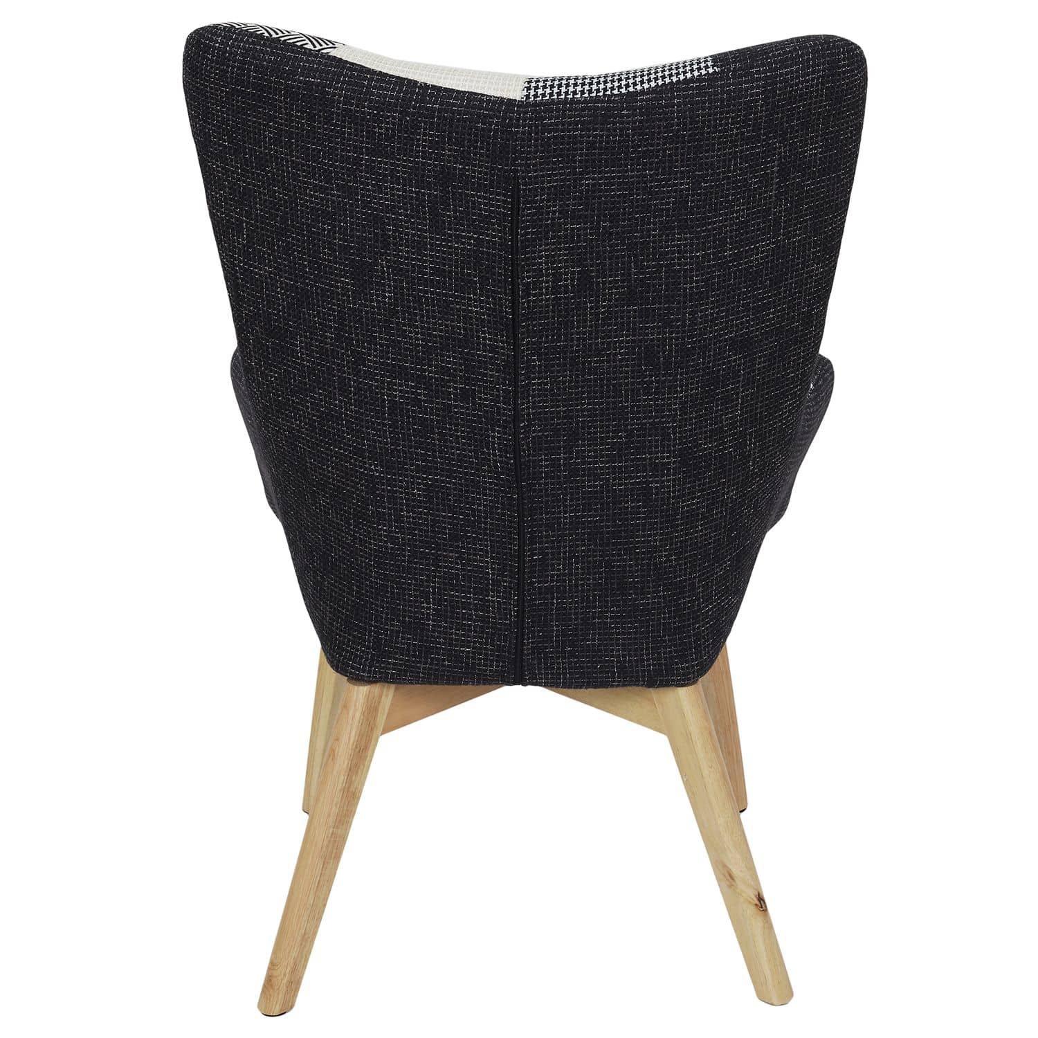 Patchwork Fauteuil met Armleuning Helsinki - Comfortabel - Zwart