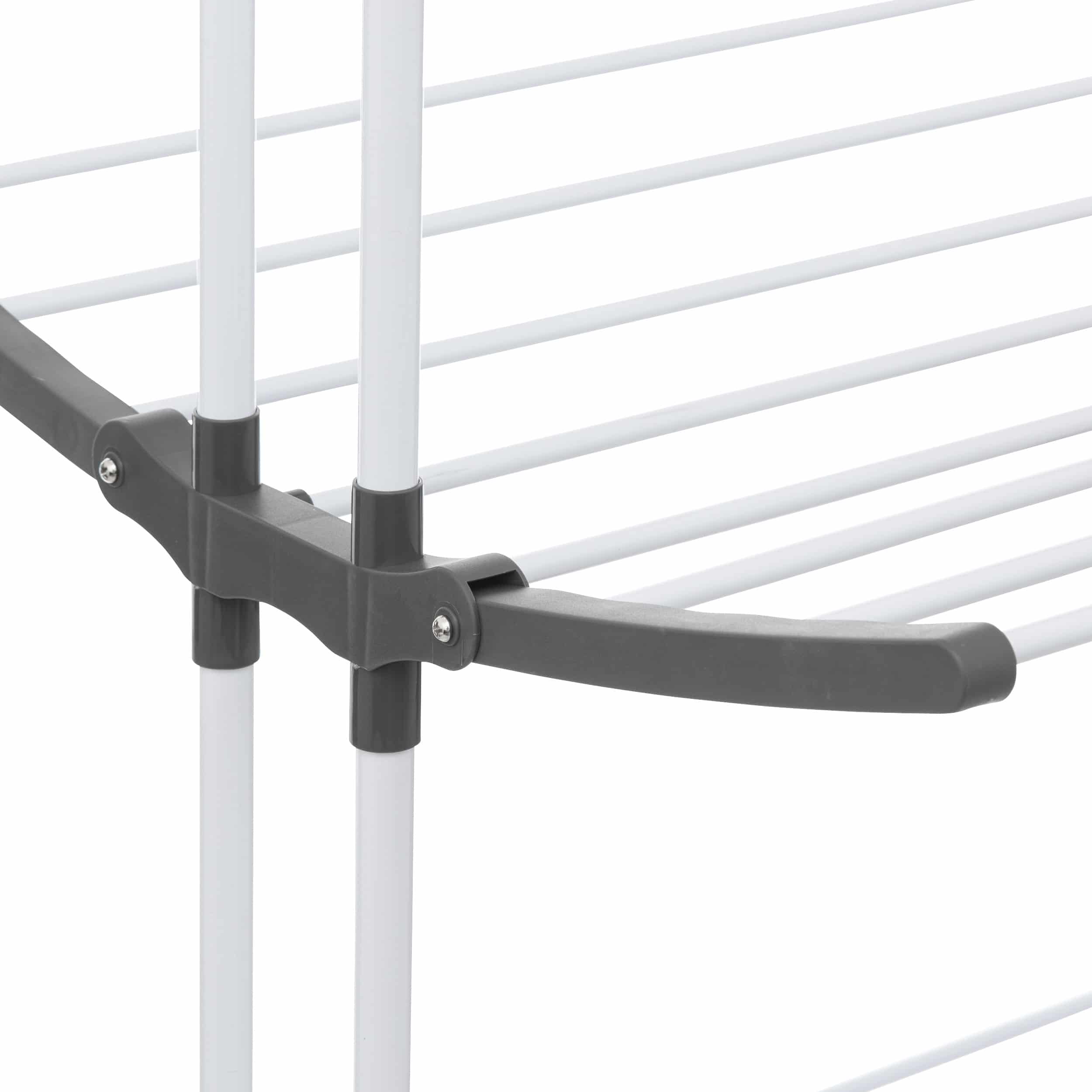 4goodz Droogrek 24 meter Inklapbaar op Wielen 62x125x174 cm - Wit