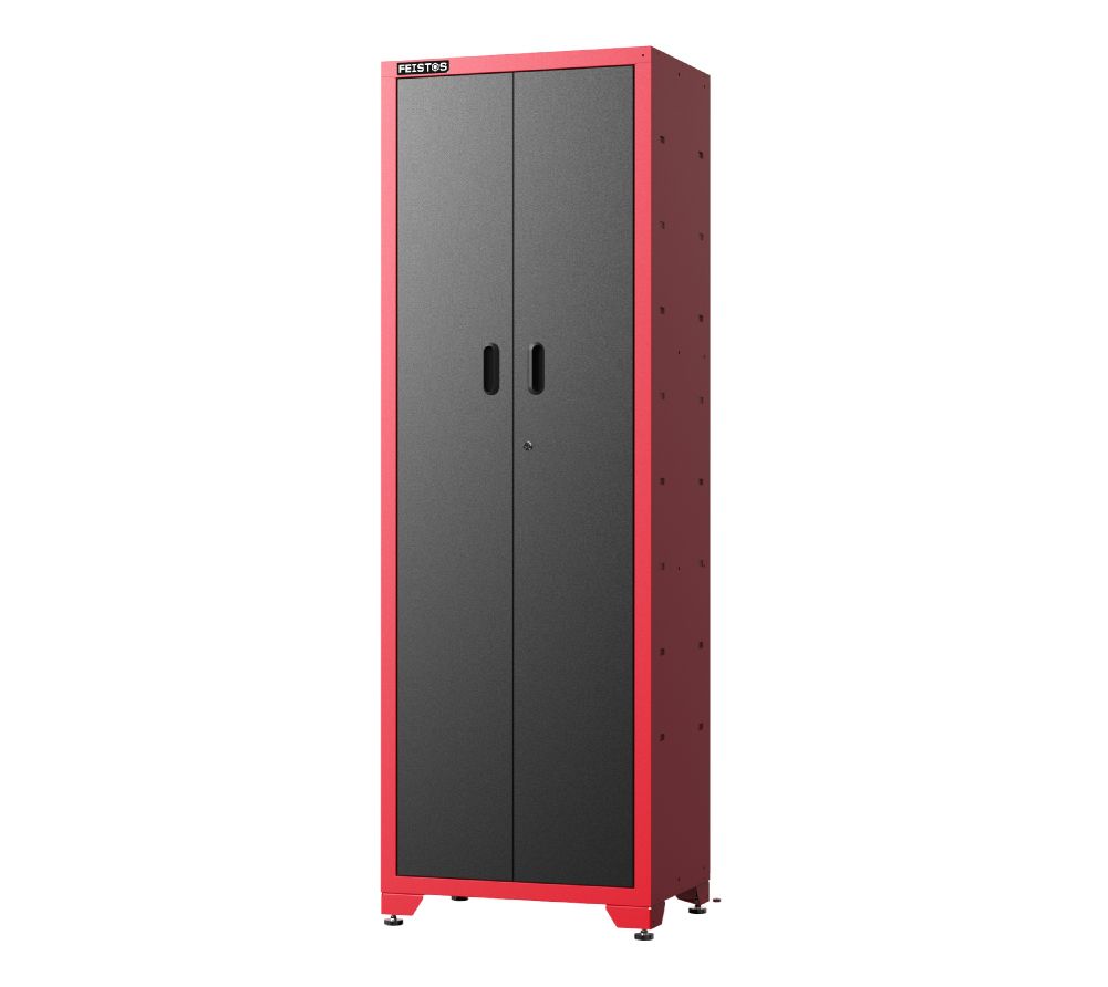 Feistos Juno 14 Gereedschapswand Hoog - 46x264x198 cm - Zwart/Rood