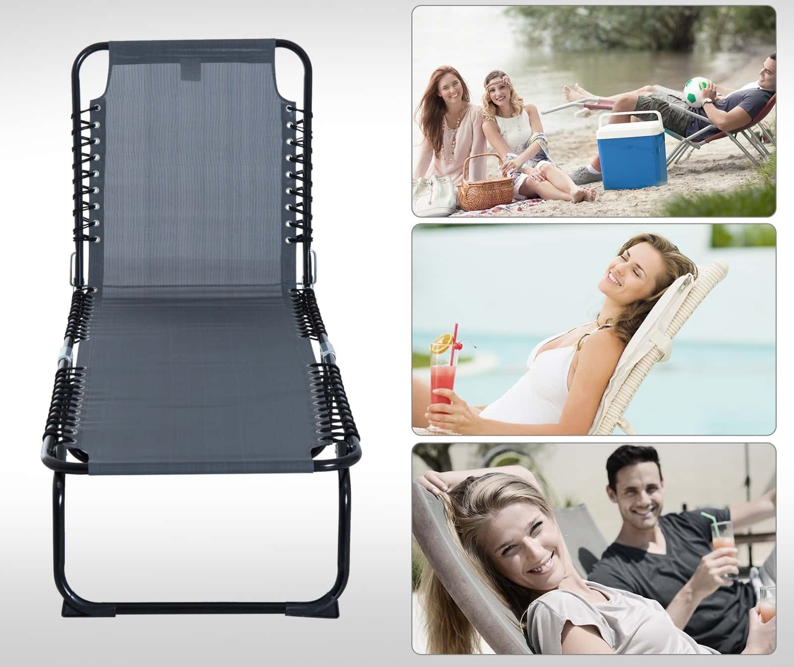 4goodz Ventilerend Ligbed Opvouwbaar - 4 Standen - Grijs 4goodz Ventilerend Ligbed Opvouwbaar - 4 Standen - Grijs