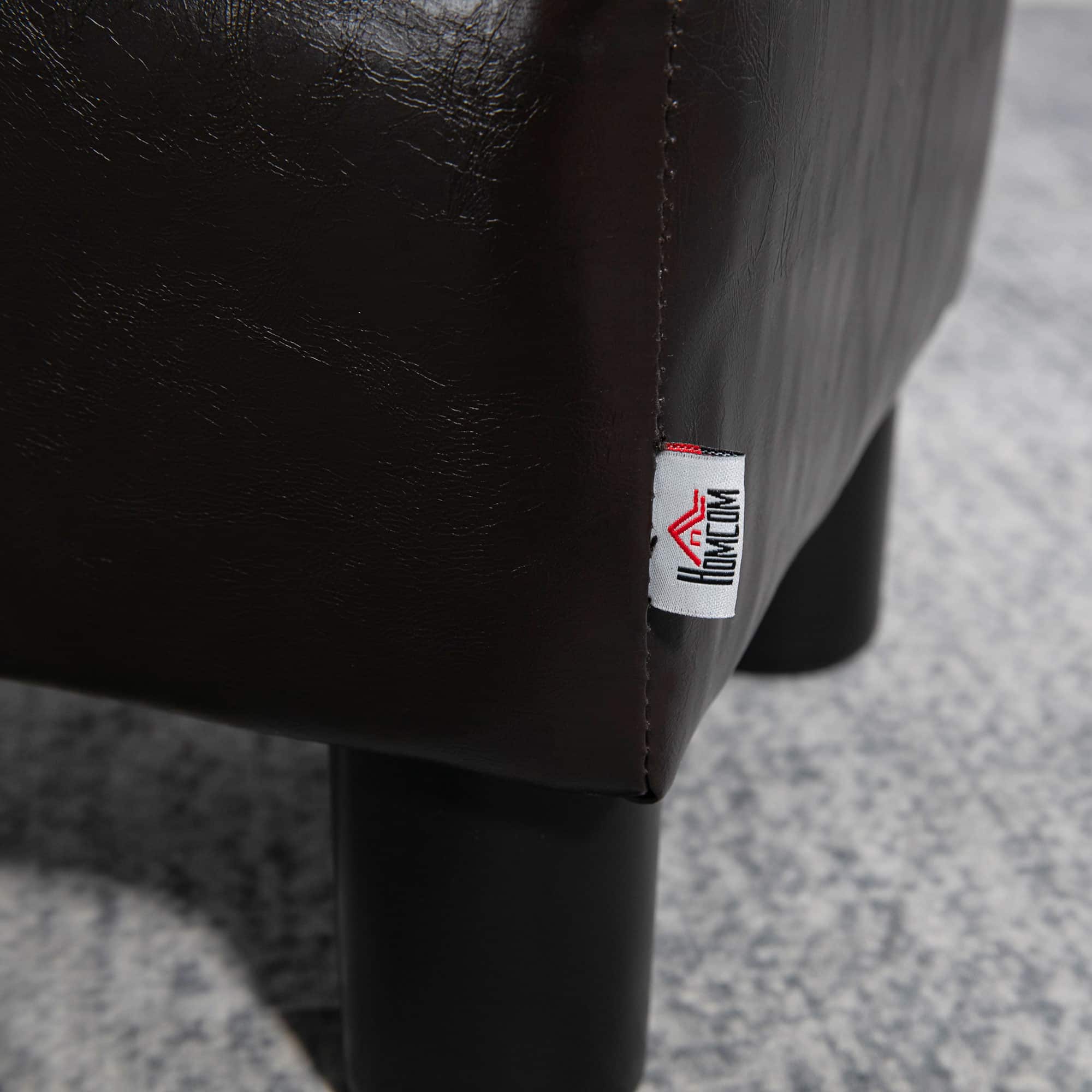 4goodz Hocker met Kunstleer Design - Koffie - 833-666V71