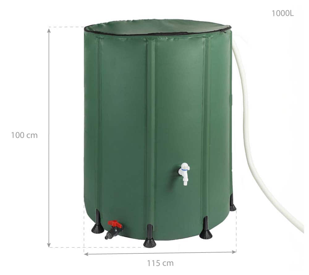 Westmann Regenton Oskar 1000 liter Opvouwbaar - Groen