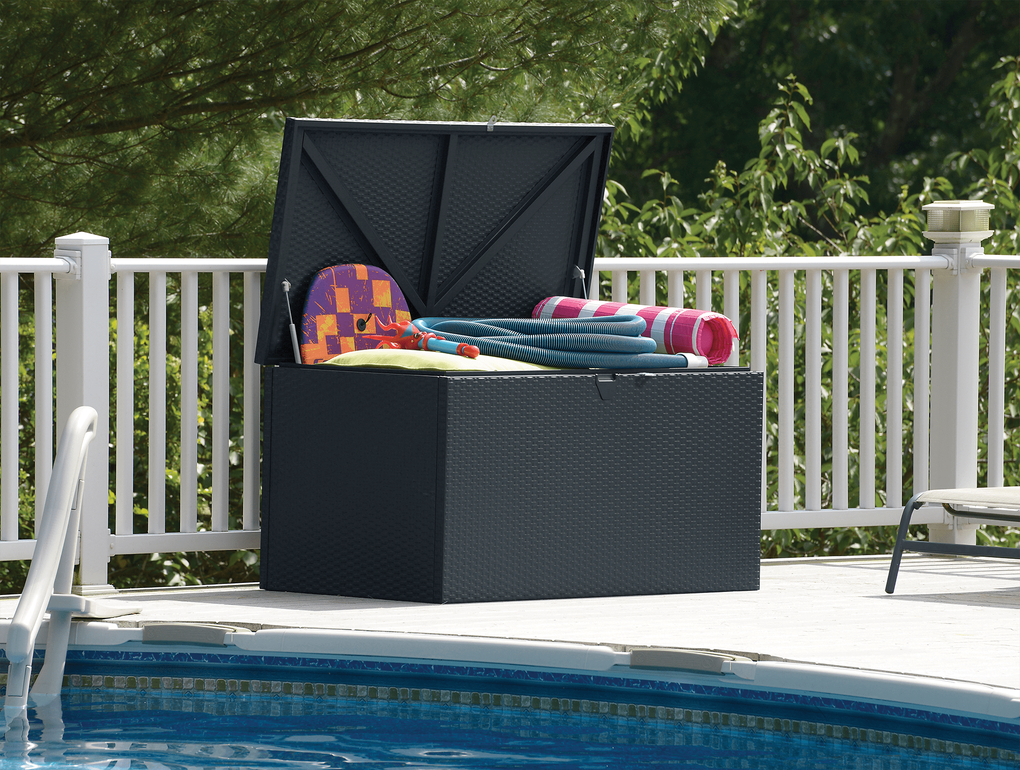 Lifetime® Kunststof Kussenbox staal 509 Ltr - 132x70x67cm - Antraciet