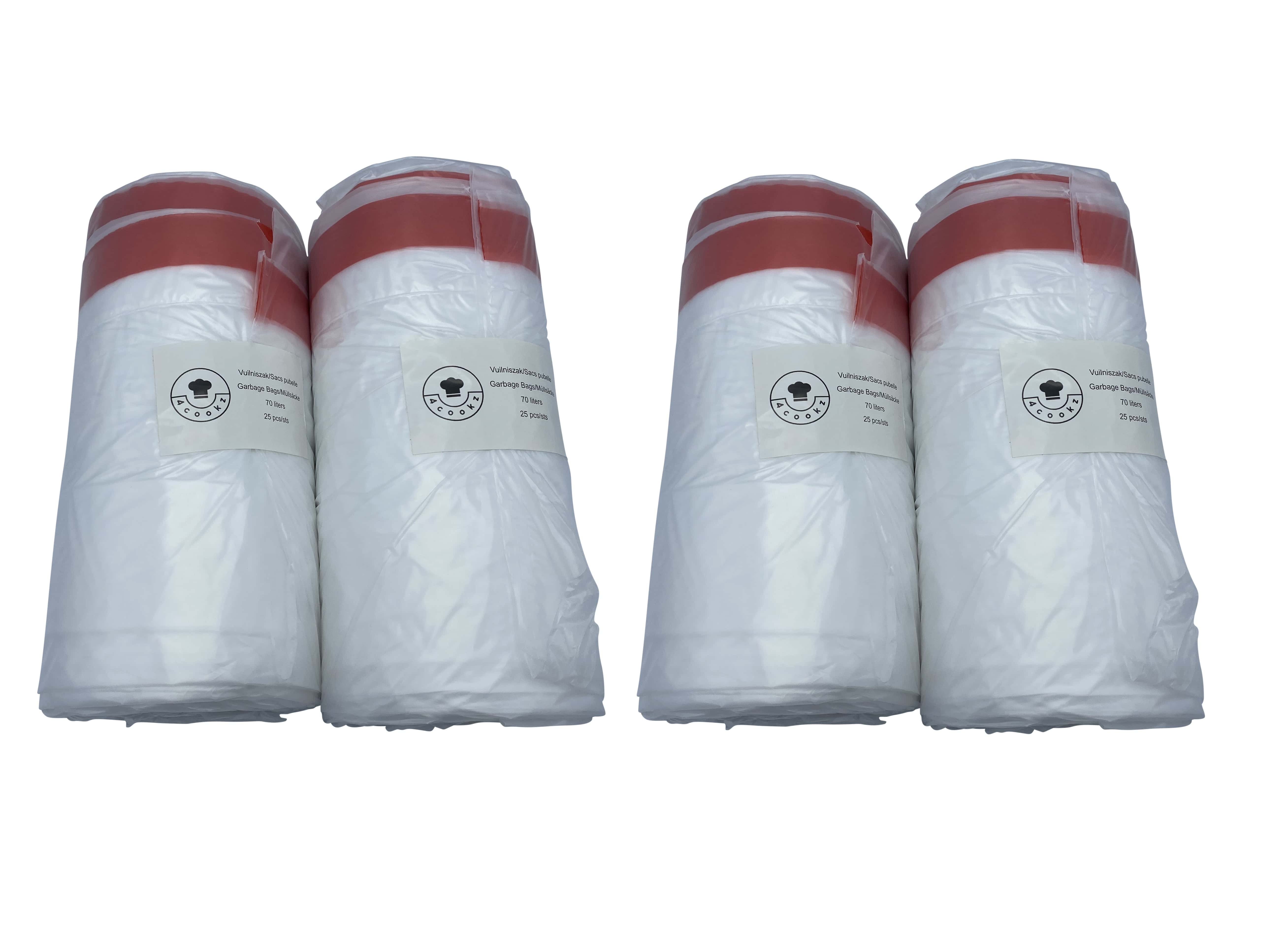 4cookz® 100 stuks universele Vuilniszakken tbv Brede 50/60 liter Vuilnisbakken