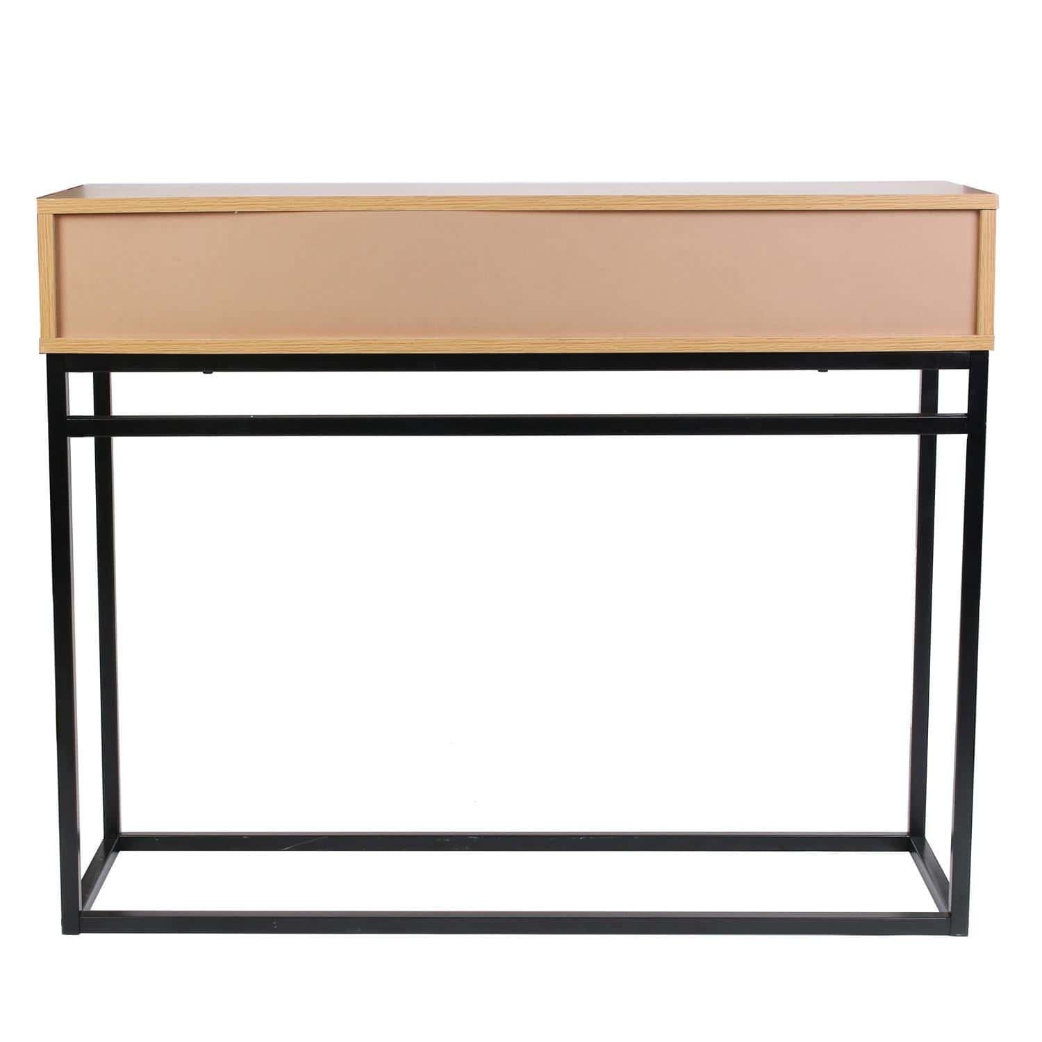 4goodz Boras Sidetable MDF / Metaal 100x35x80 cm - Bruin / Zwart