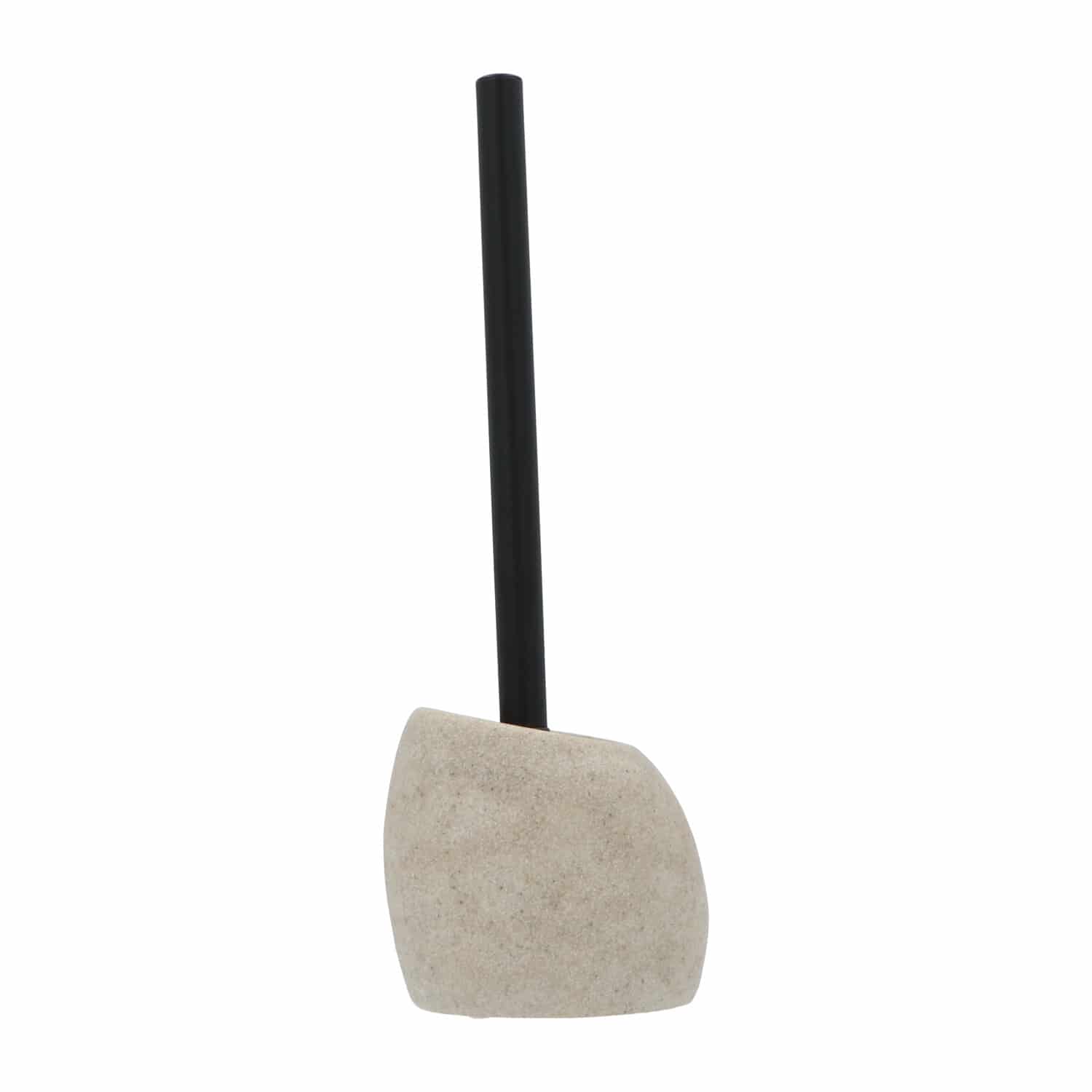4goodz Polystone toiletborstelset Pebbles met zwarte borstel - Creme