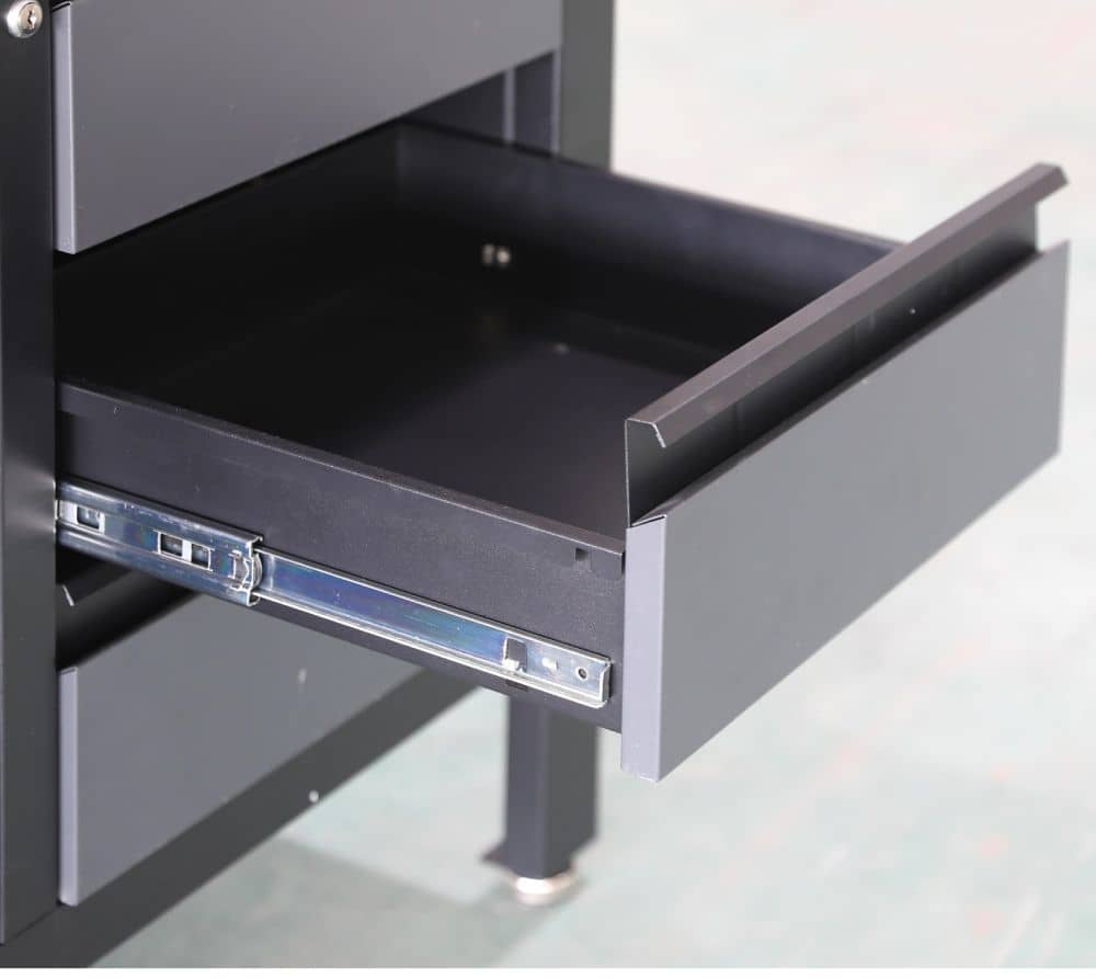 Feistos Werkbank Heros 2 inclusief geperforeerde wand - 169x60x87cm - Antraciet/zwart