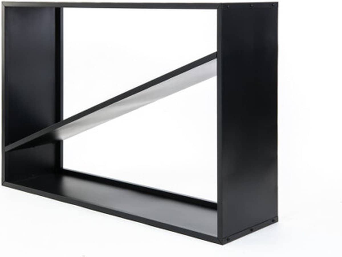 Westmann® HaardHout Rek Hugo - 35x115x80cm - Houtopslag buiten - Zwart