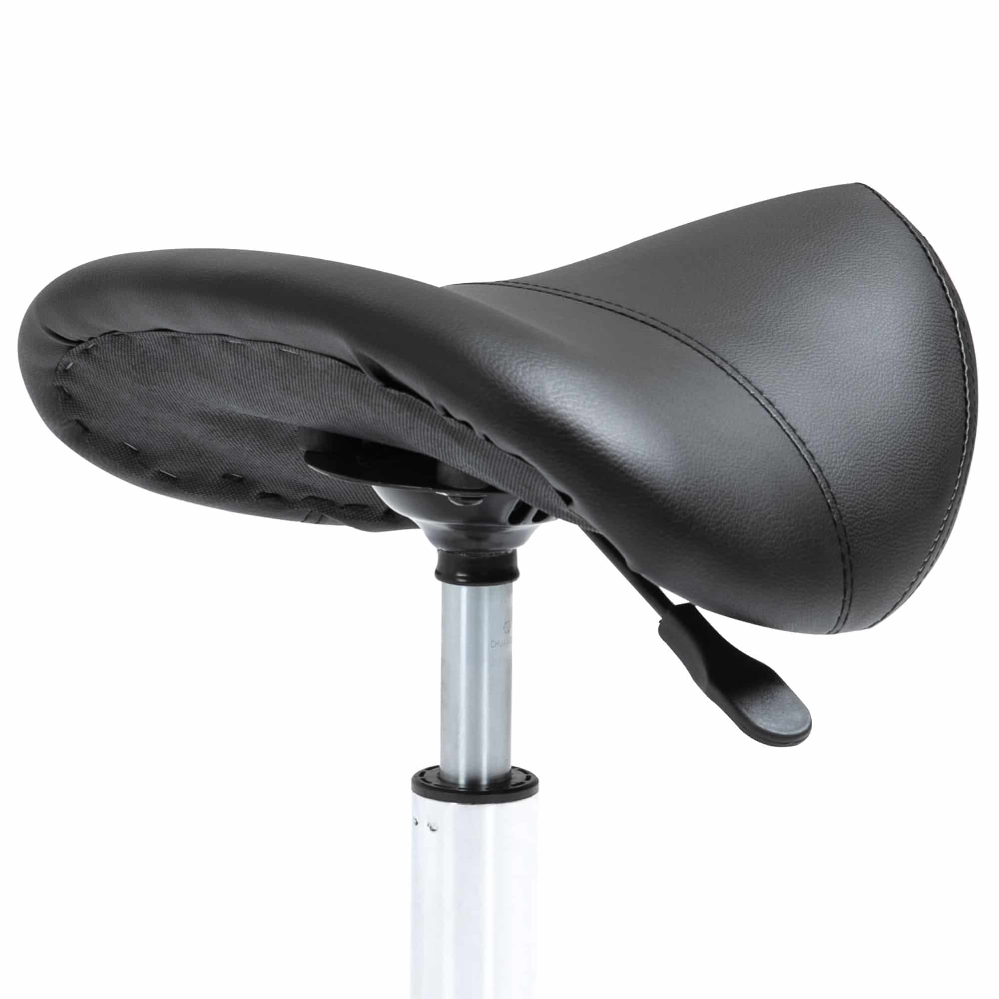 Ergonomische Zadelkruk Kunstleer Amazonekruk in Hoogte Verstelbaar 49-61 cm - Zwart