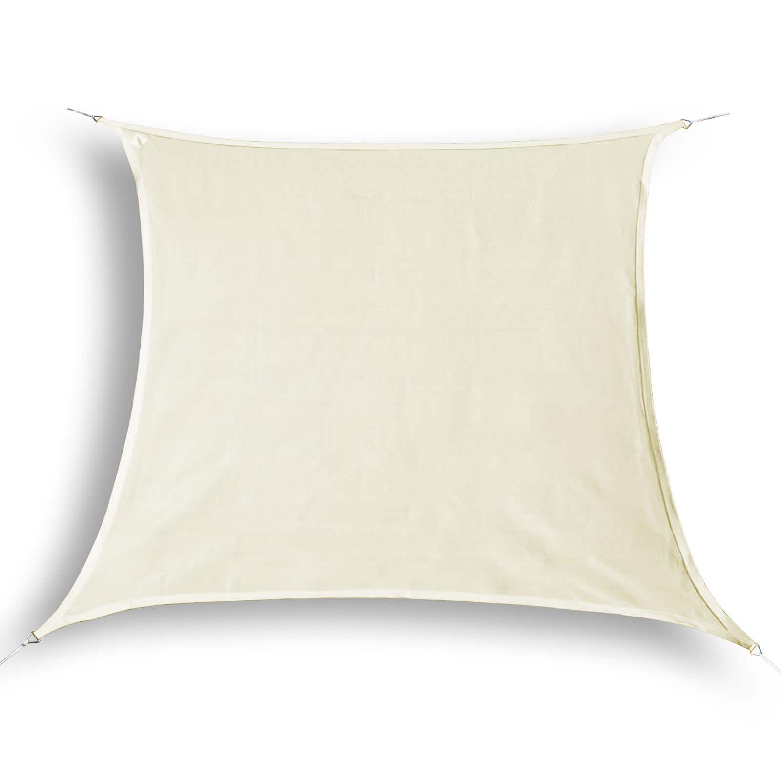 hanSe® Schaduwdoek Vierkant Waterafstotend 2,5x2,5 m Zonnedoek Creme