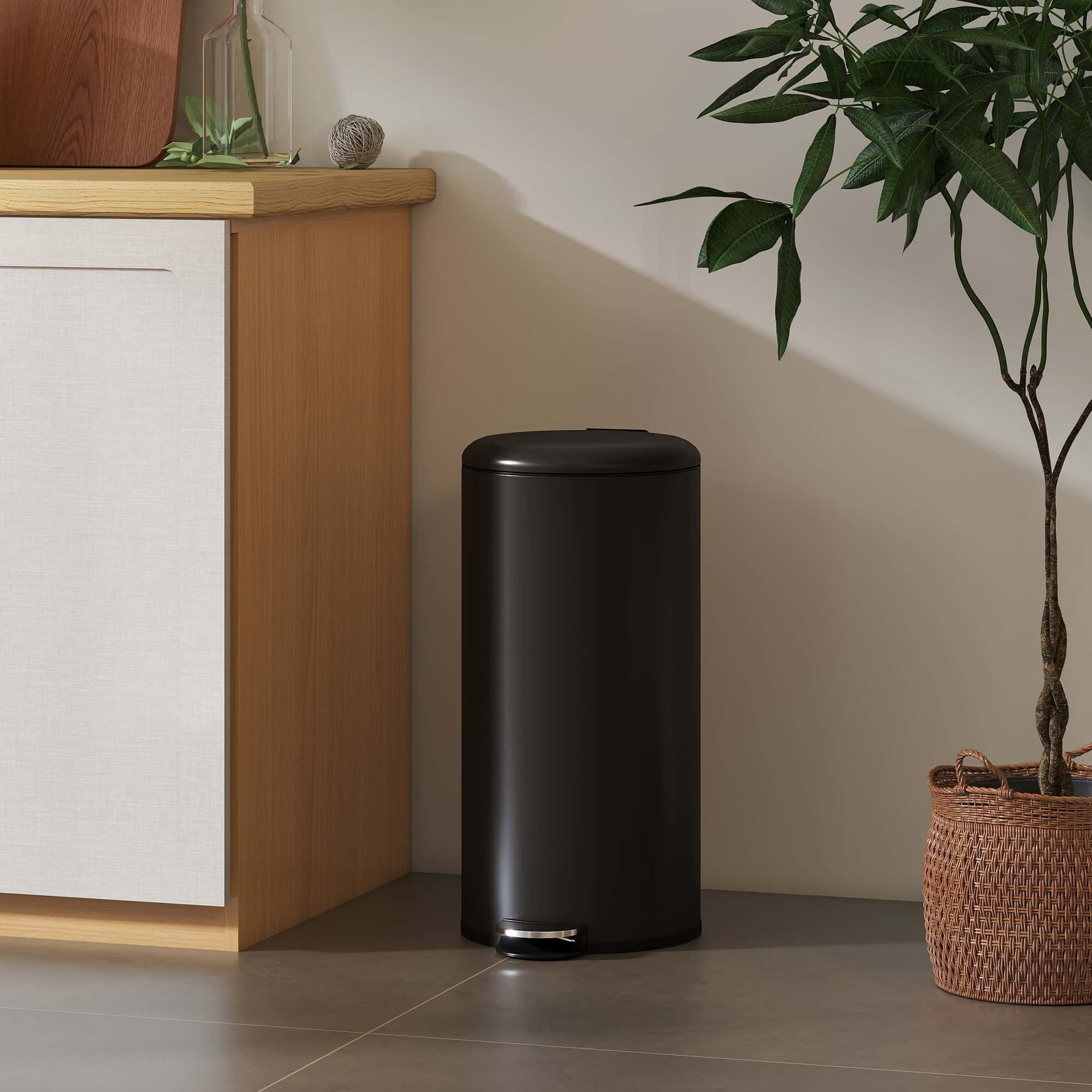 4goodz Pedaalemmer 30 ltr met softclose-deksel - binnenemmer - Zwart